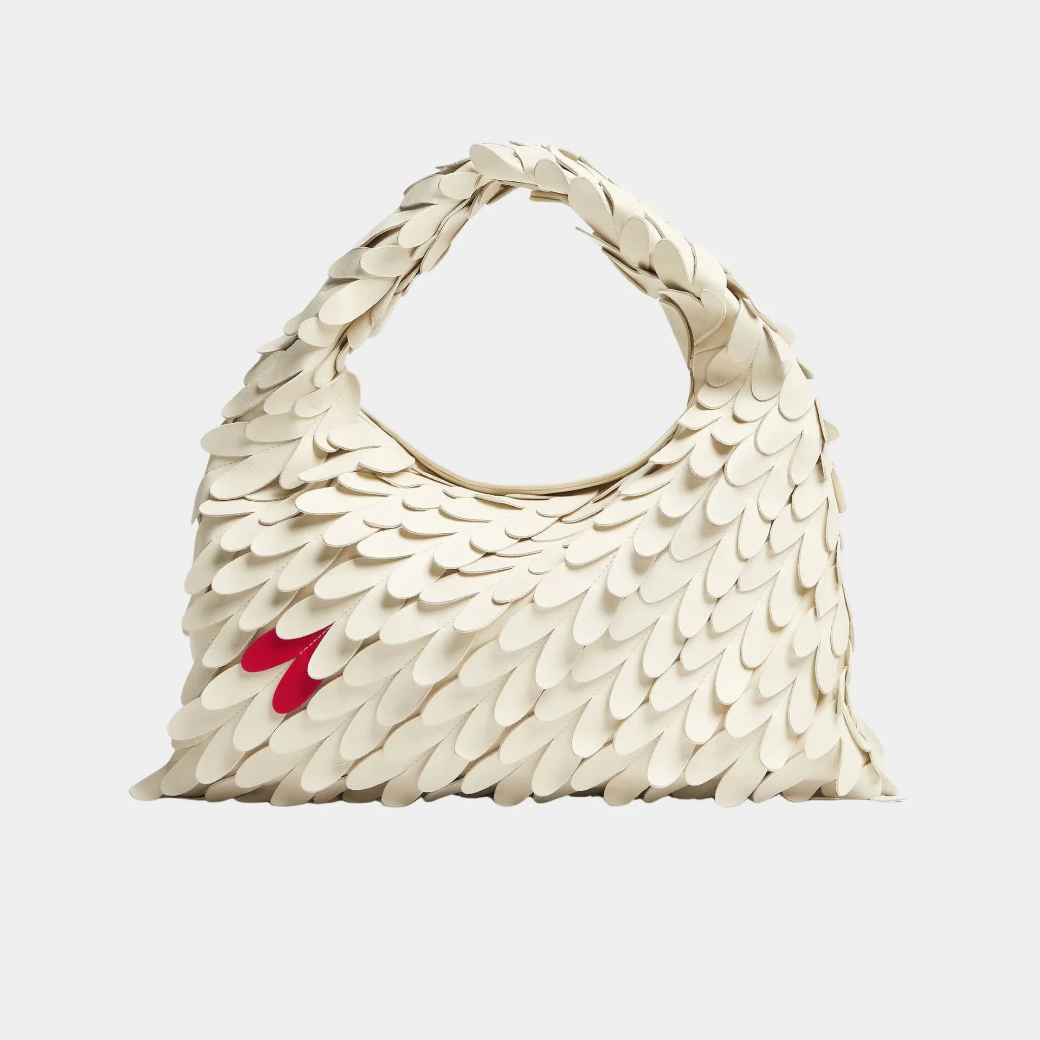 Hop Shoulder Bag Nappa Leather With Heart Detailing
