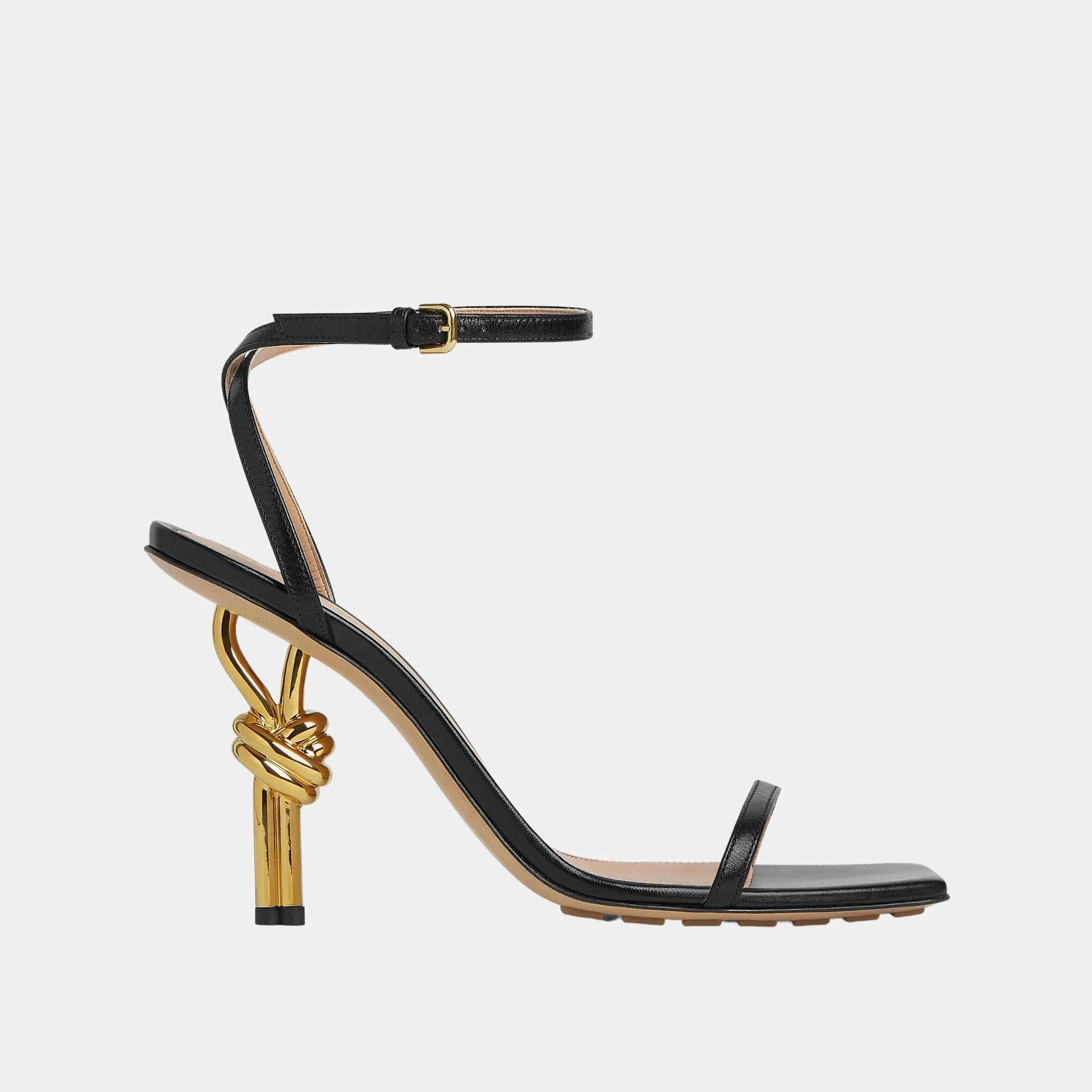 Knot Ankle Strap High Heel Sandal
