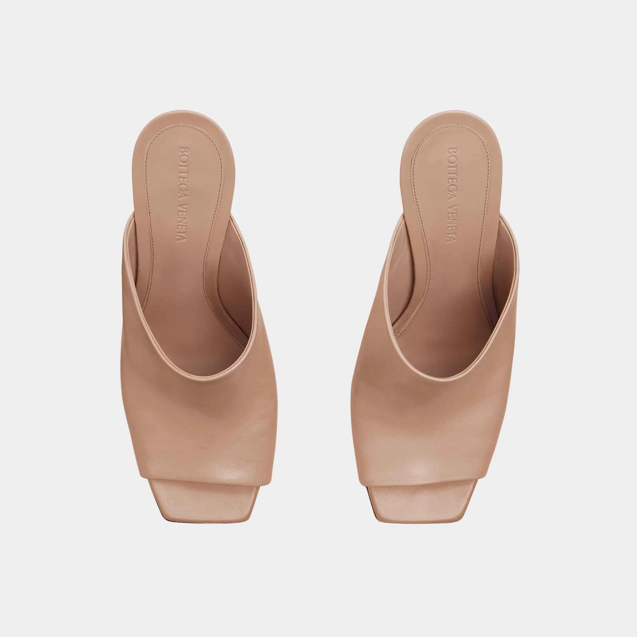 Knot High-Heel Mule Lambskin Gold Metal Knot Heel - Image 14