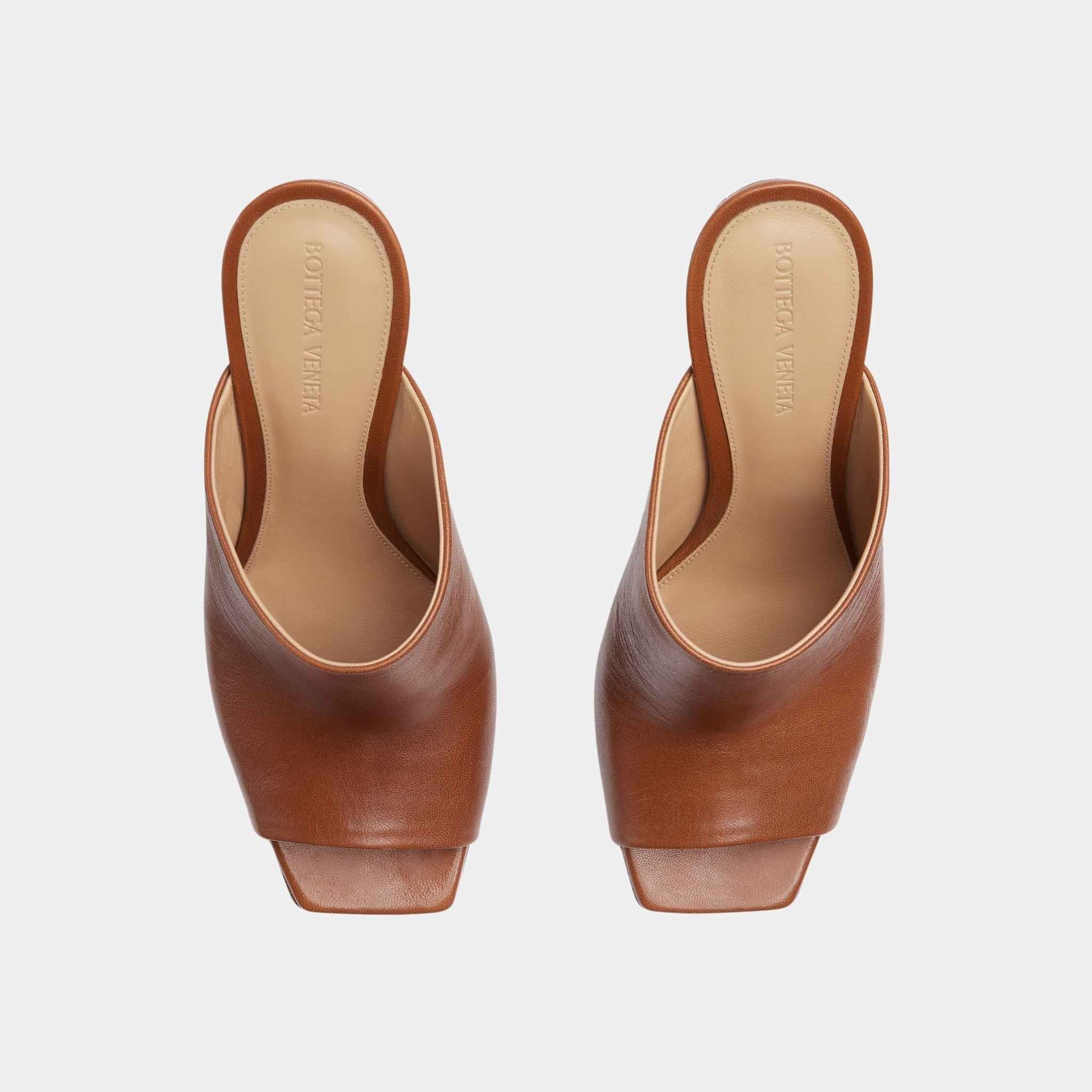 Knot High-Heel Mule Lambskin Gold Metal Knot Heel - Image 8