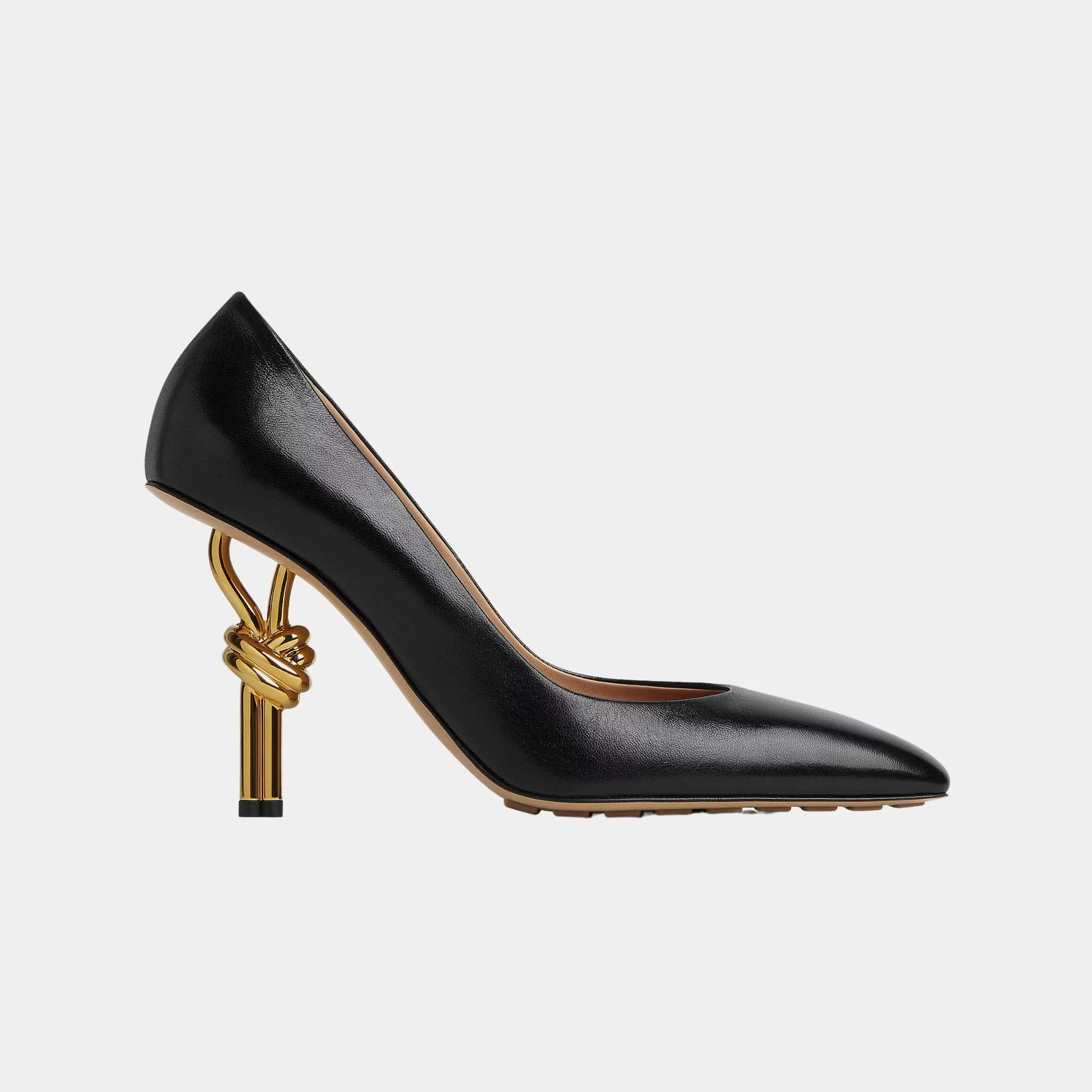 Knot High Heel Pump in Soft Lambskin