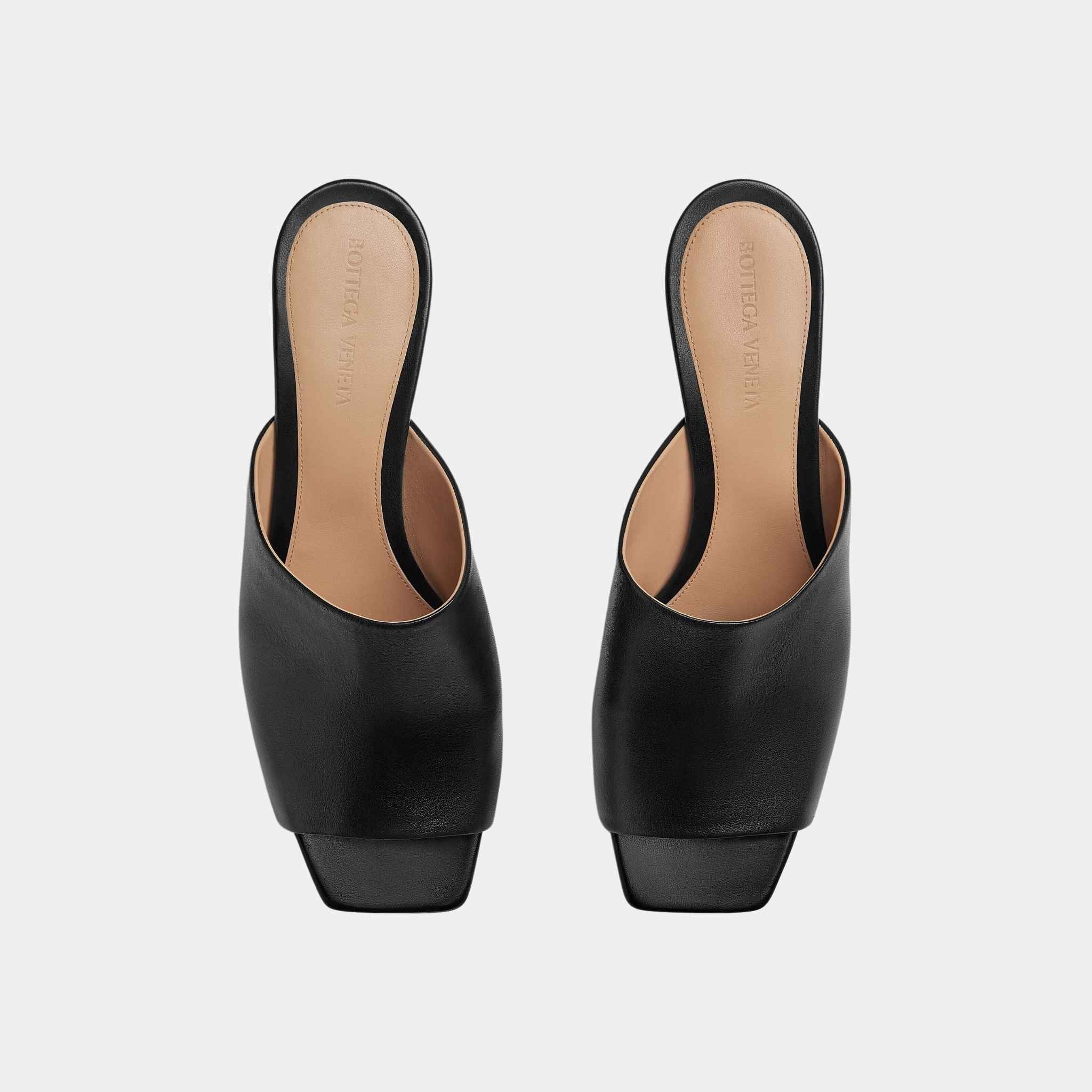 Knot Mule Lambskin with Gold Finished Metal Mid Heel - Image 2