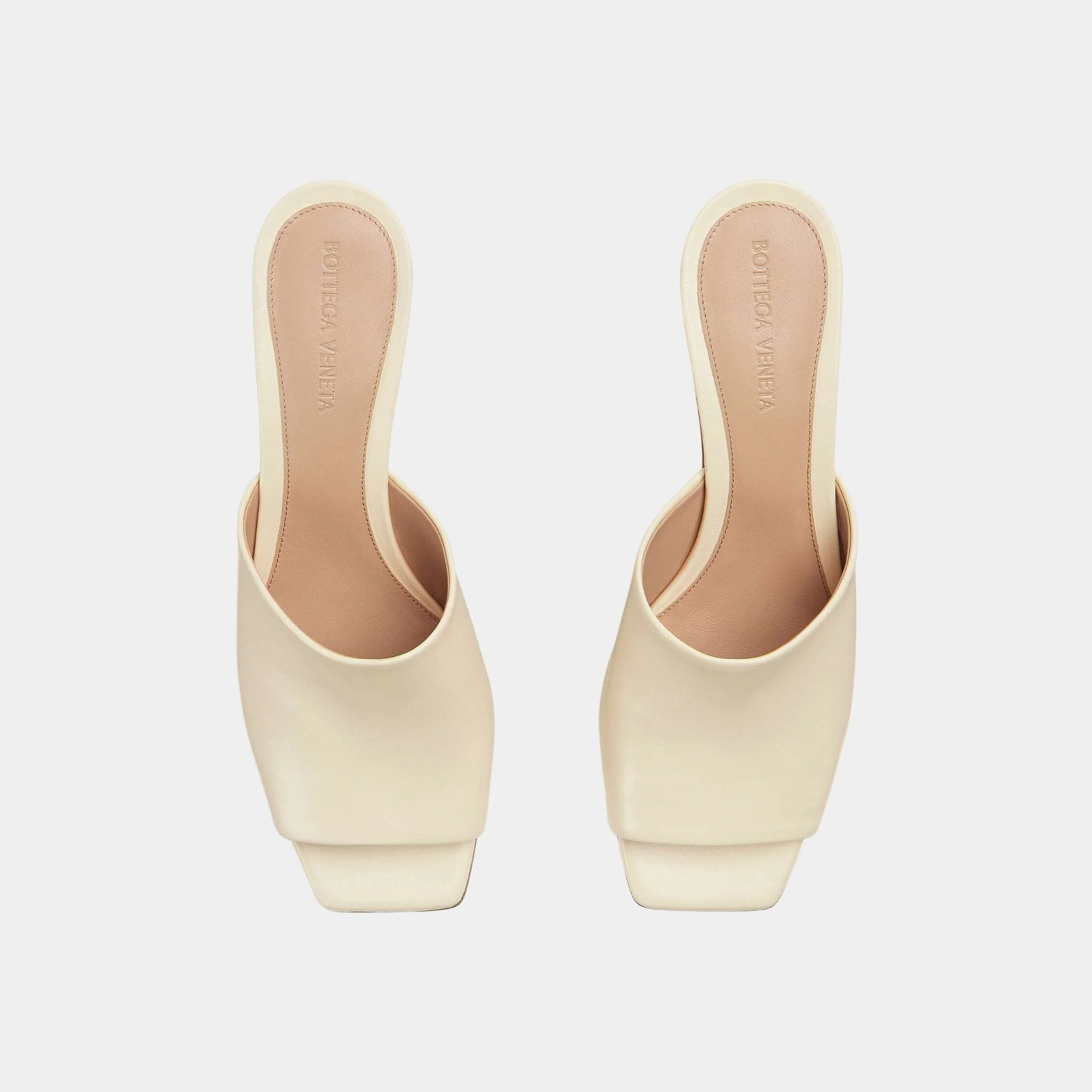 Knot Mule Lambskin with Gold Finished Metal Mid Heel - Image 8