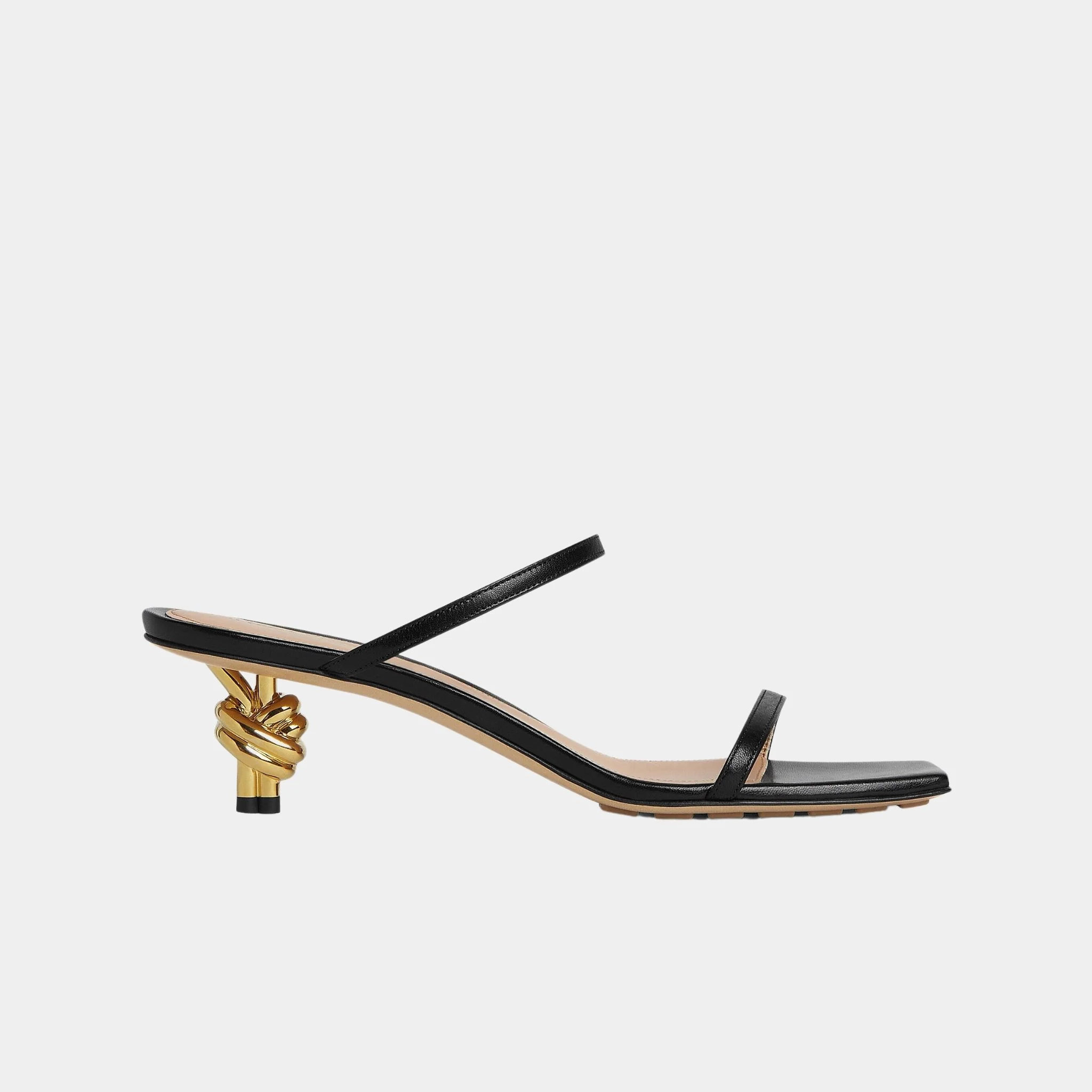 Knot Strap Mid Heel Mule