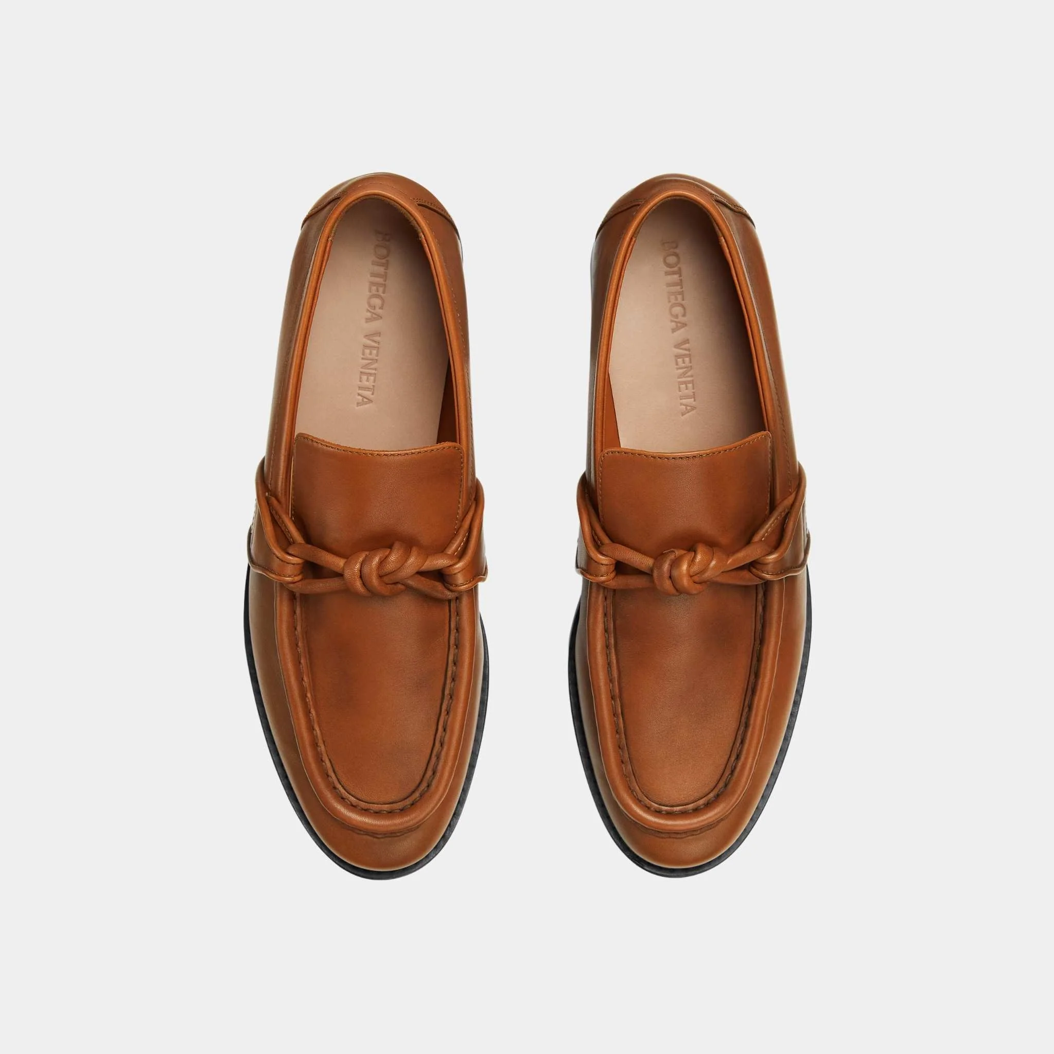 Light Wood Astaire Loafer Calfskin Signature Knot Detail - Image 2