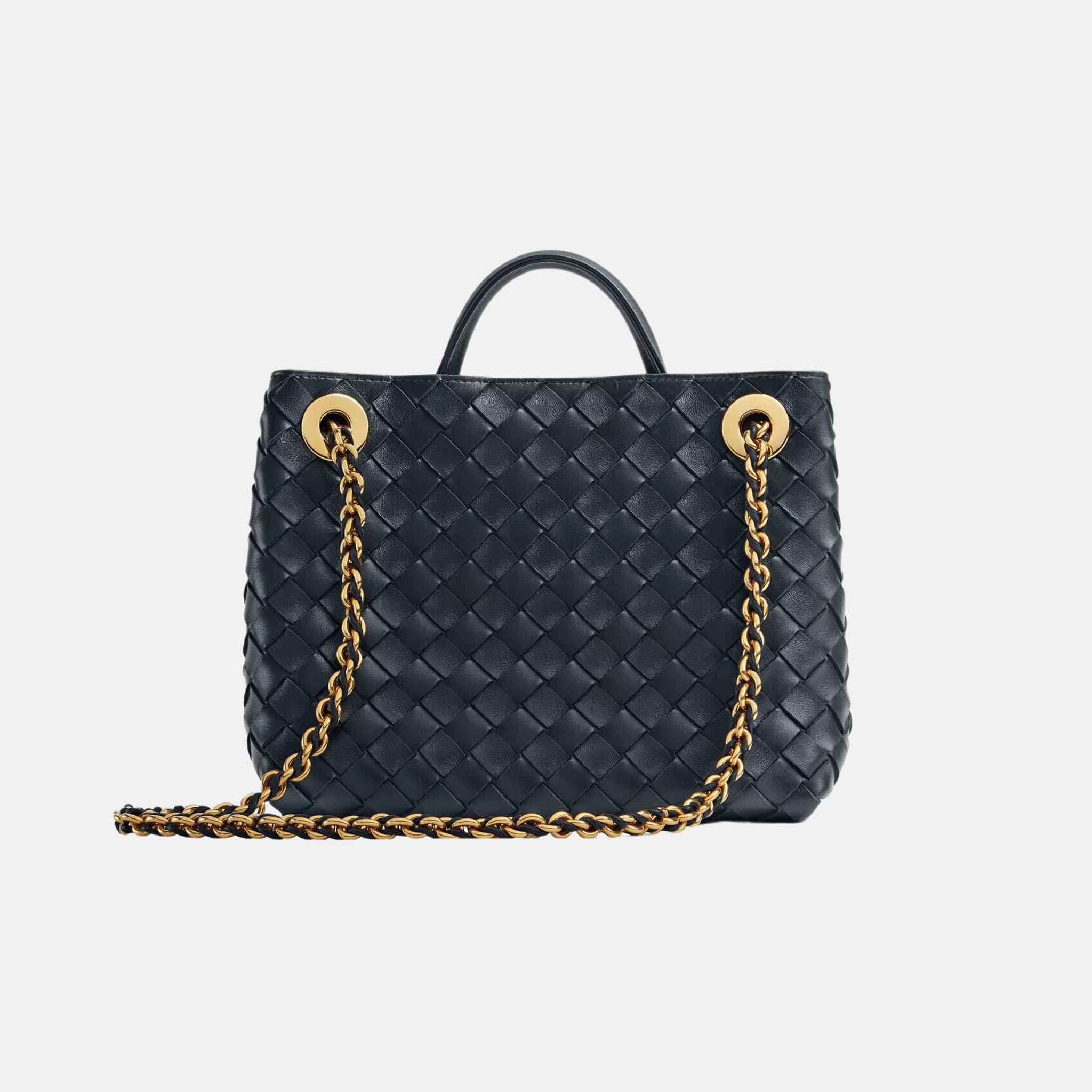 Small Andiamo Top Handle Bag in Intrecciato - Image 3