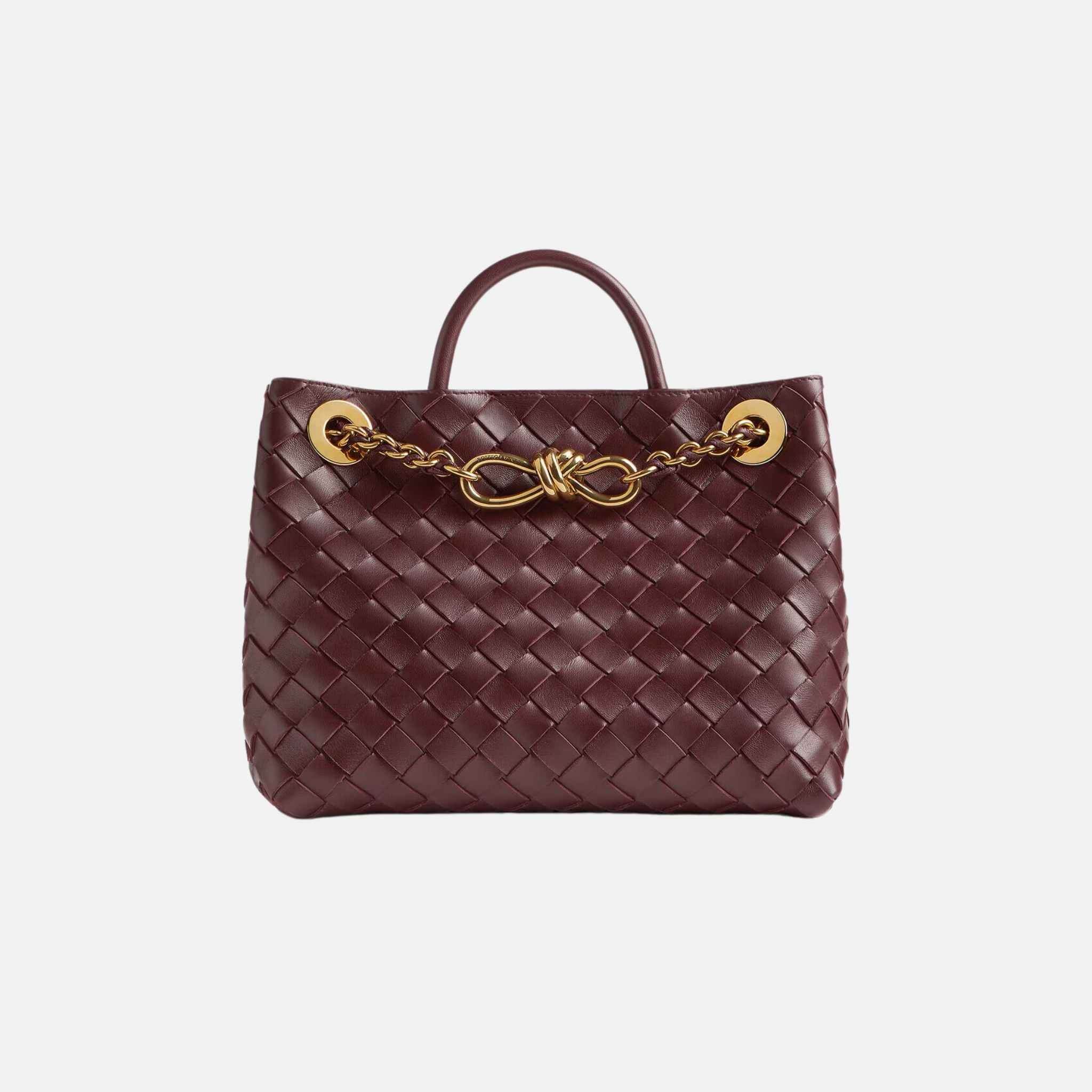 Small Andiamo Top Handle Bag in Intrecciato - Image 4