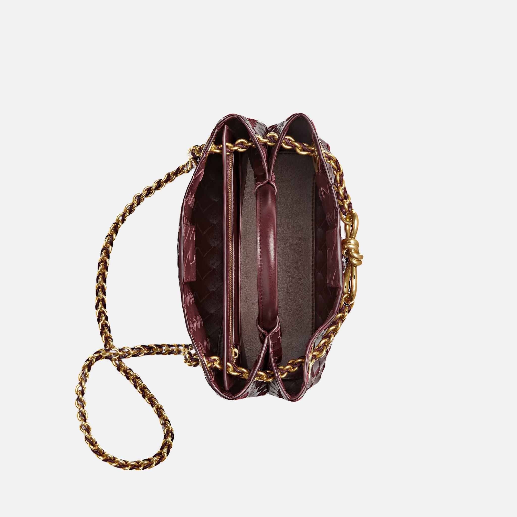Small Andiamo Top Handle Bag in Intrecciato - Image 5