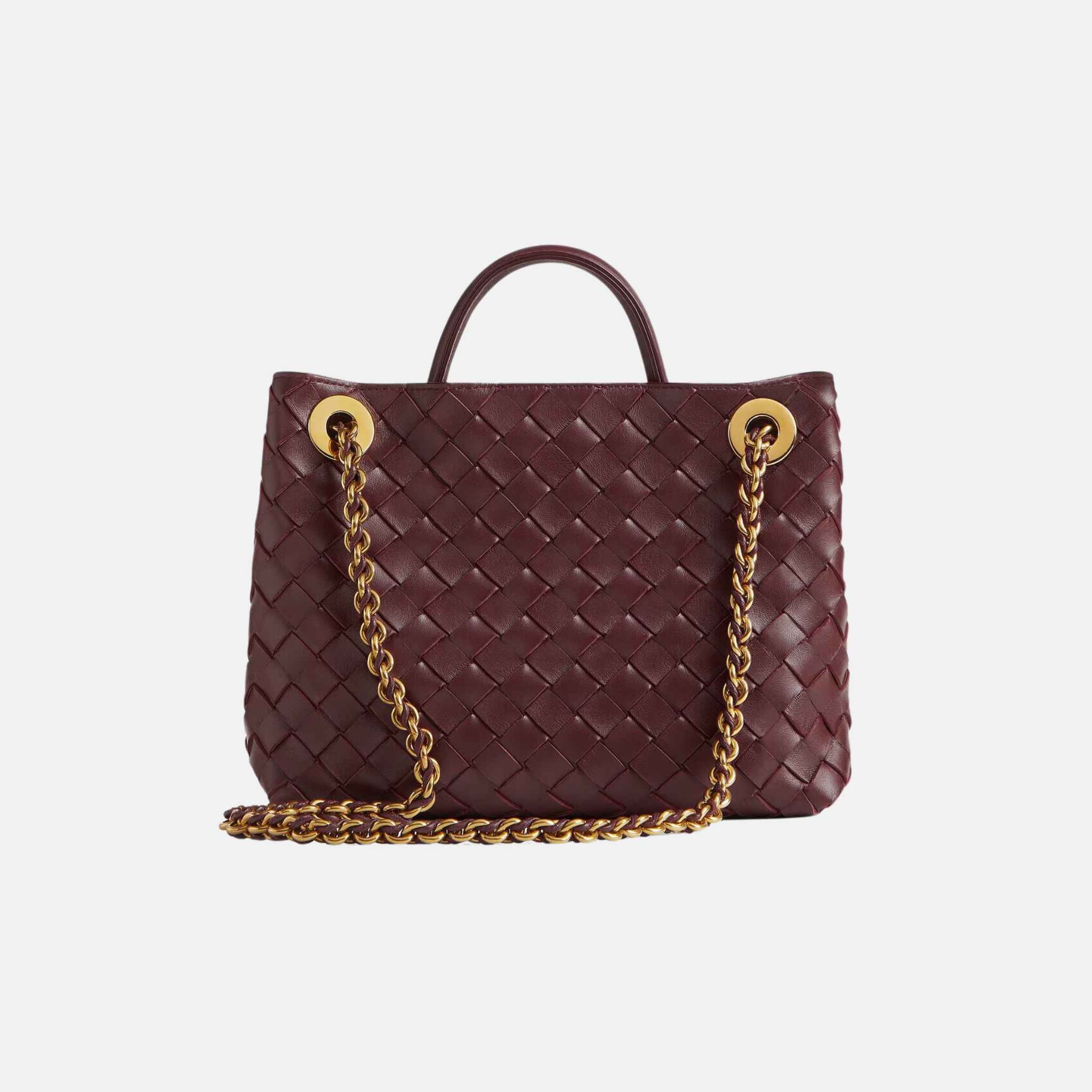 Small Andiamo Top Handle Bag in Intrecciato - Image 6