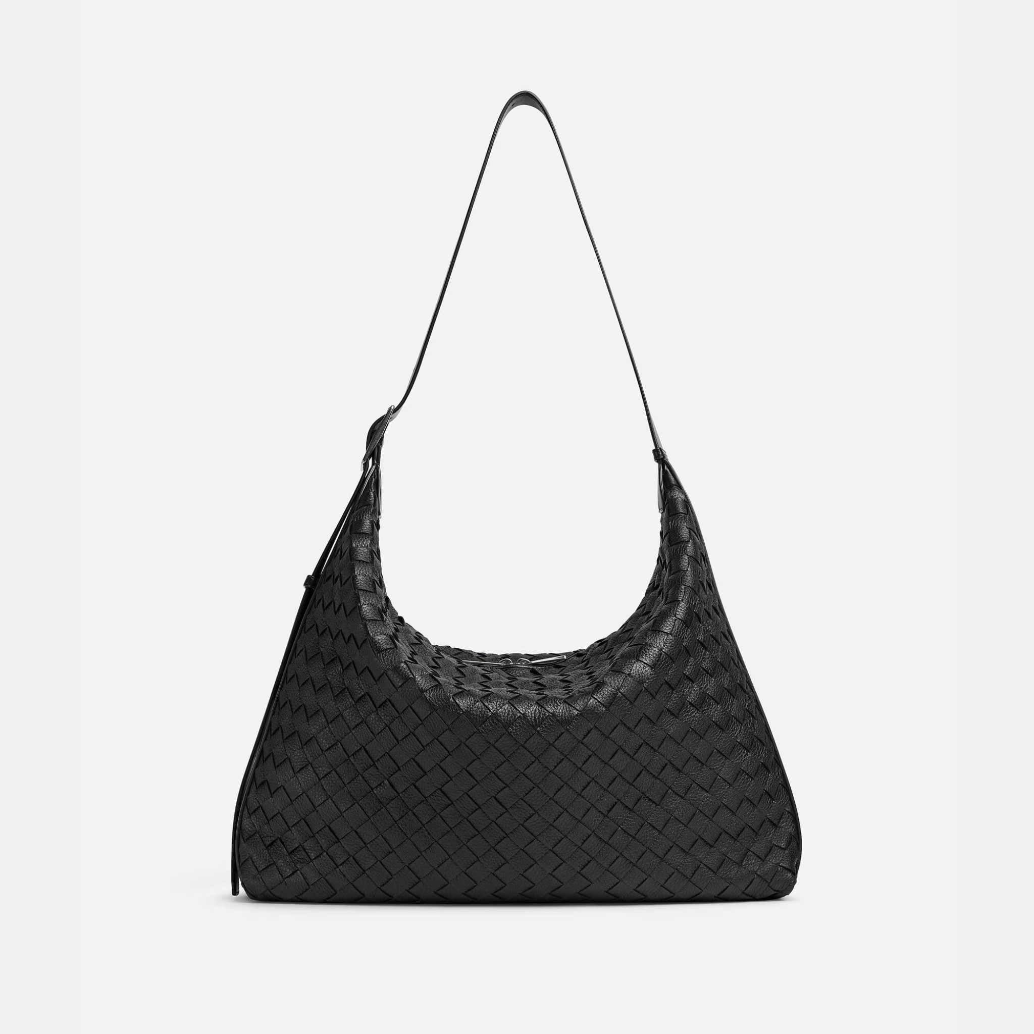 Traveler Hobo bag In Intrecciato Deer Skin