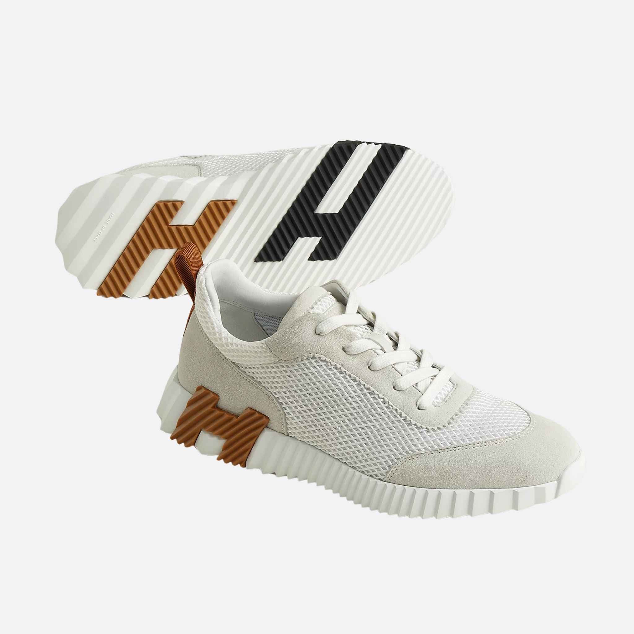 Bouncing Sneakers Graphic Mesh Suede Men