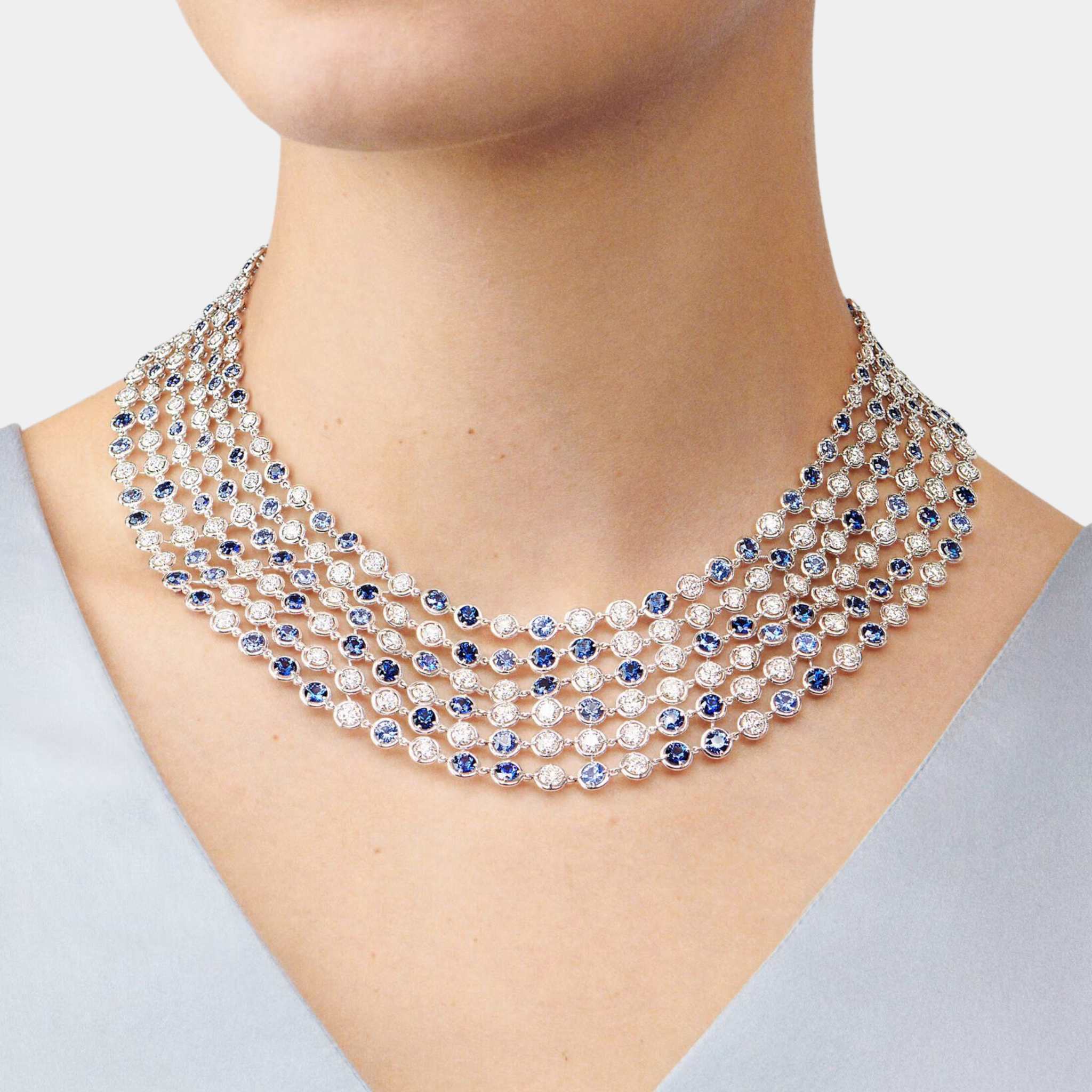 Brume De Saphir Necklace White Gold Diamond Sapphire - Image 2