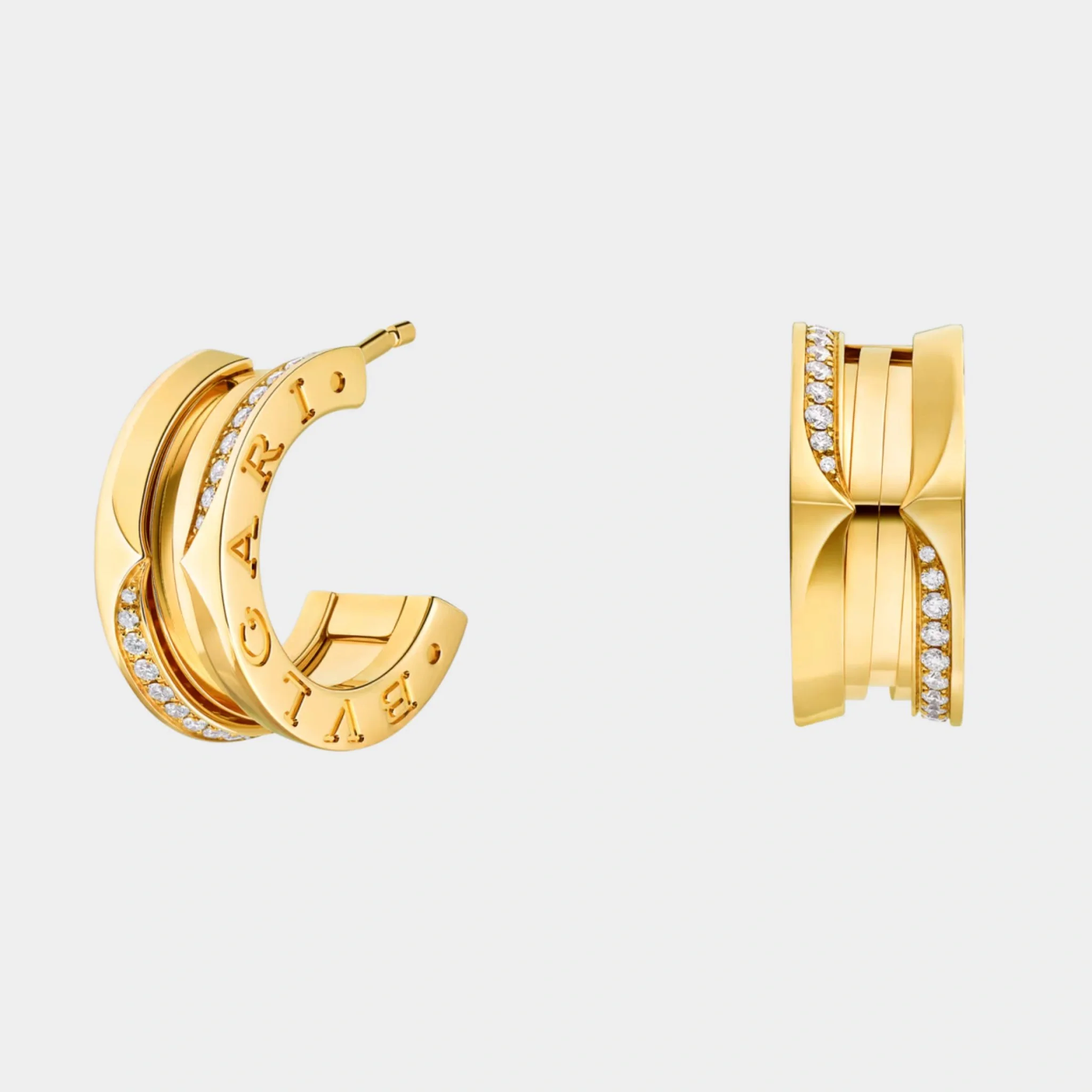 B.zero1 Gold Diamond Earrings - Image 2