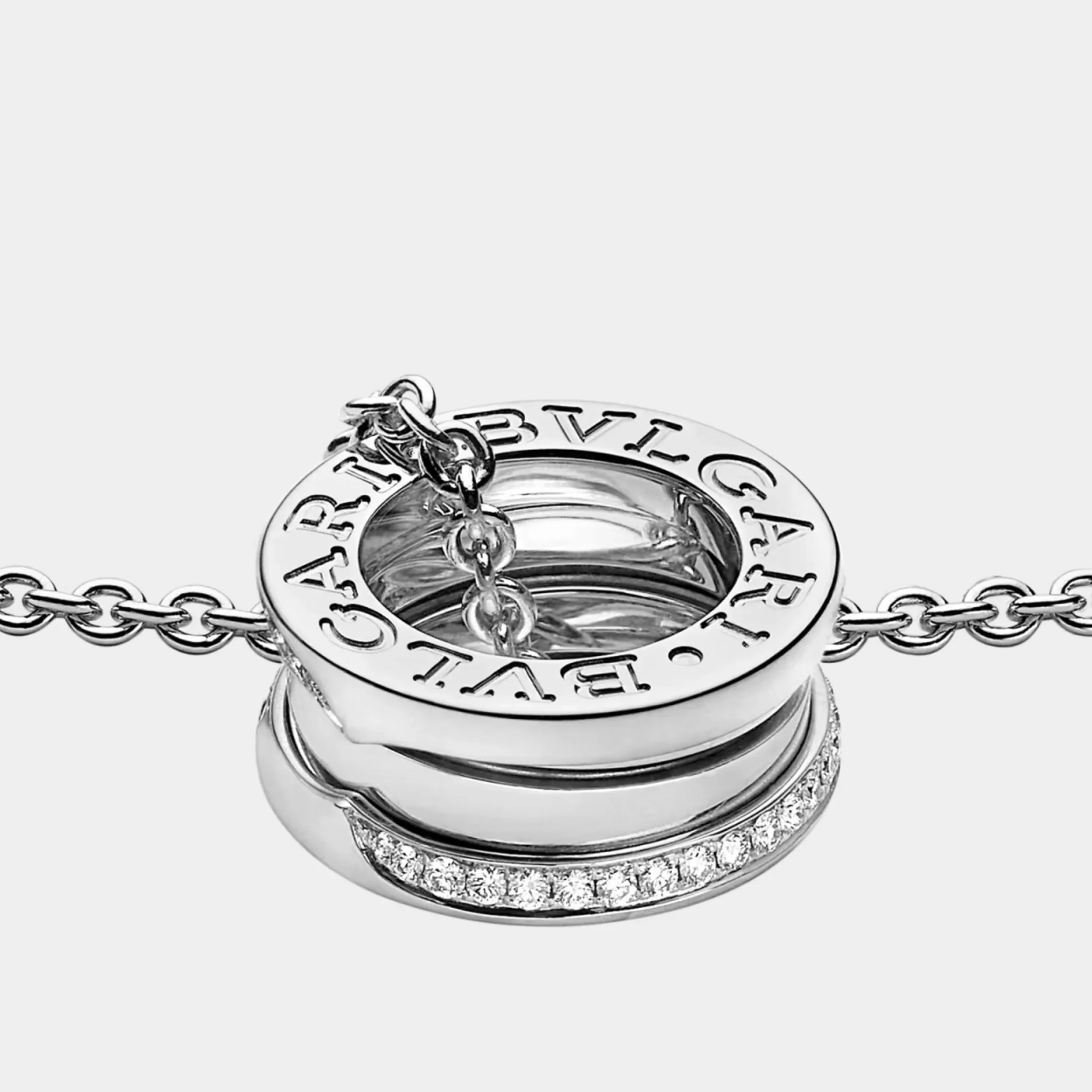 B.zero1 gold pendant demi-pavé diamonds the edges necklace - Image 2