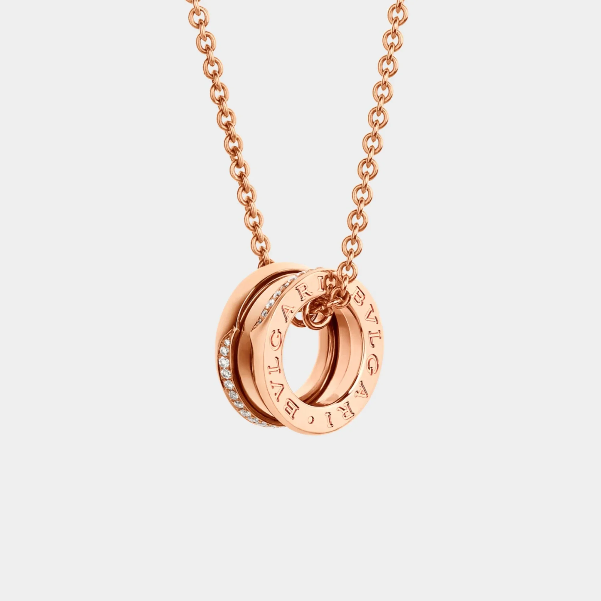 B.zero1 gold pendant demi-pavé diamonds the edges necklace - Image 4