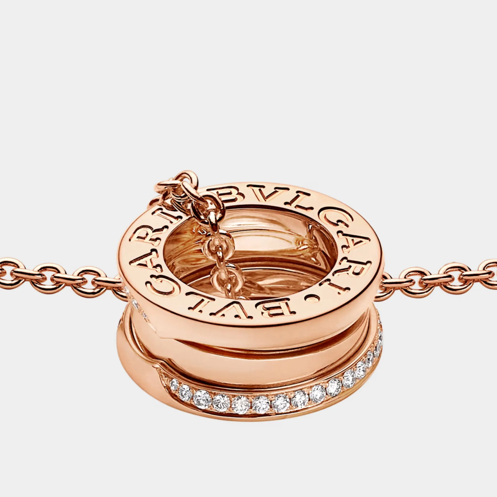 B.zero1 gold pendant demi-pavé diamonds the edges necklace - Image 5