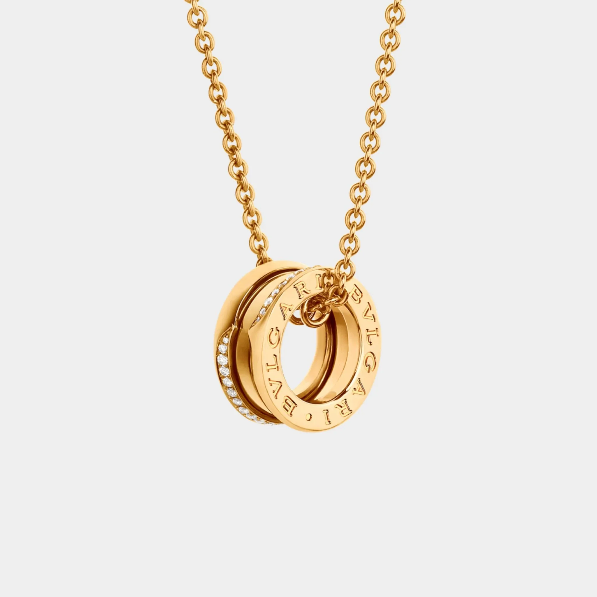 B.zero1 gold pendant demi-pavé diamonds the edges necklace - Image 7