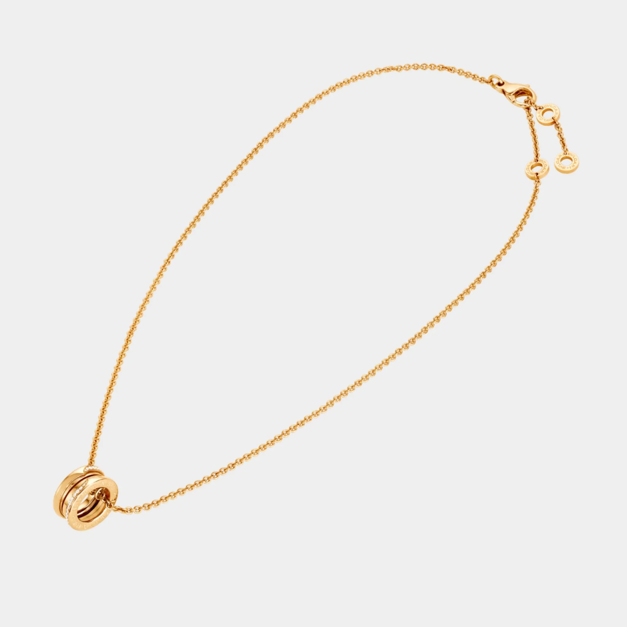 B.zero1 gold pendant demi-pavé diamonds the edges necklace - Image 9