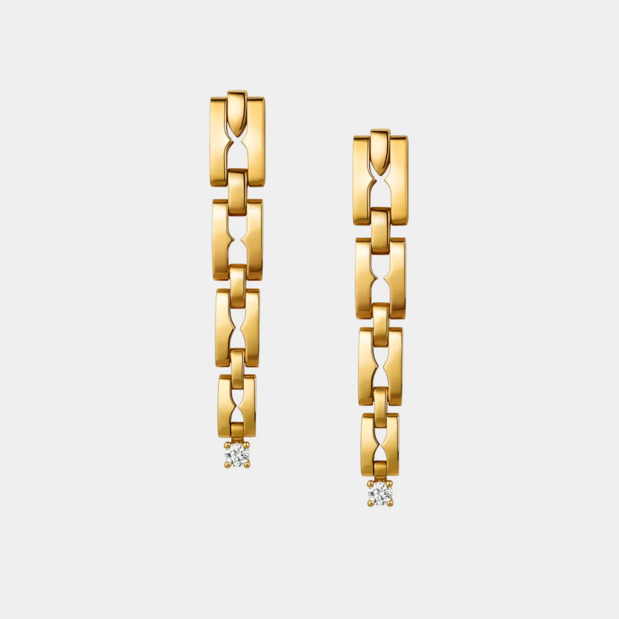B.zero1 Rock Chain yellow gold pendant earrings - Image 2