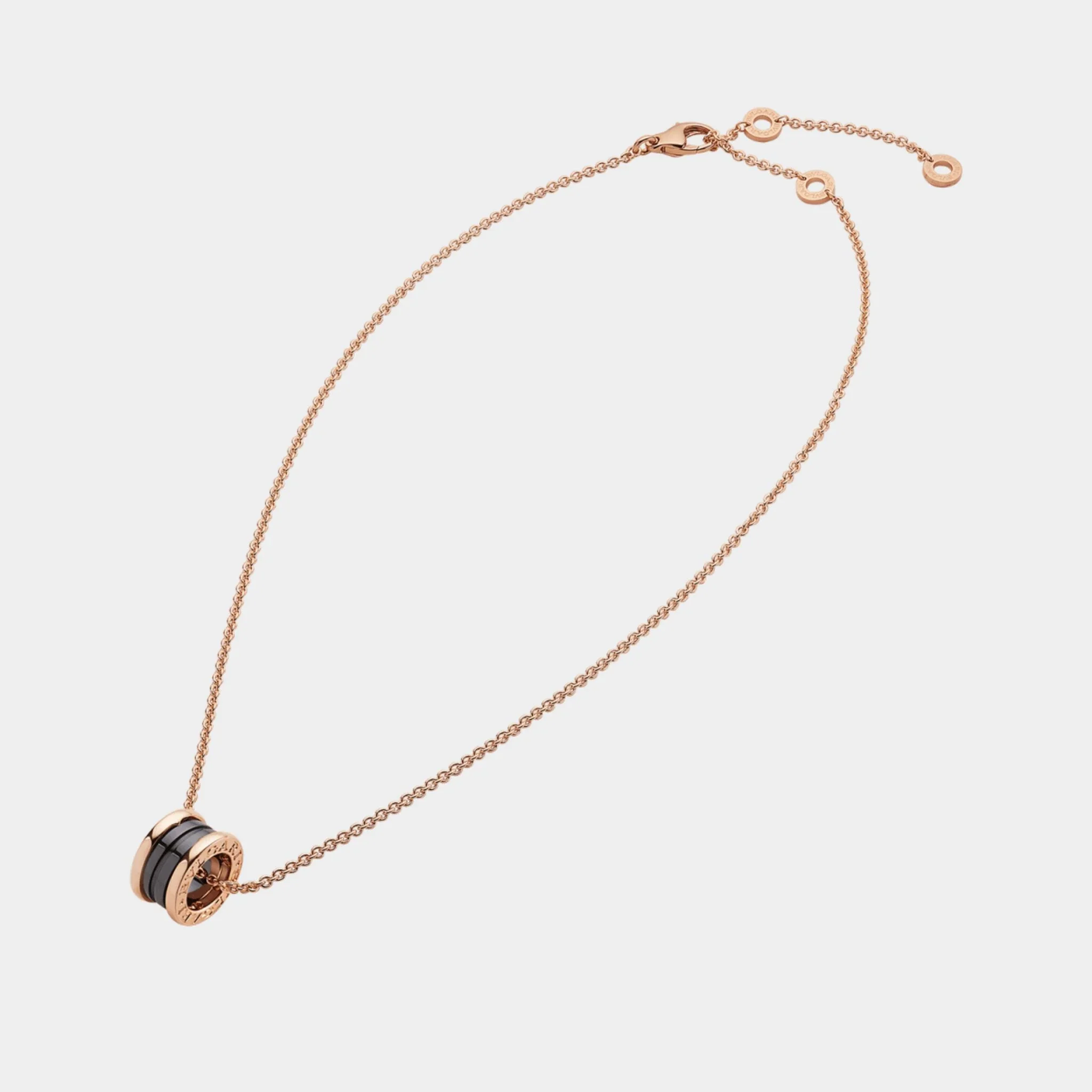 B.zero1 Rose Gold & Black Ceramic Pendant Necklace - Image 2