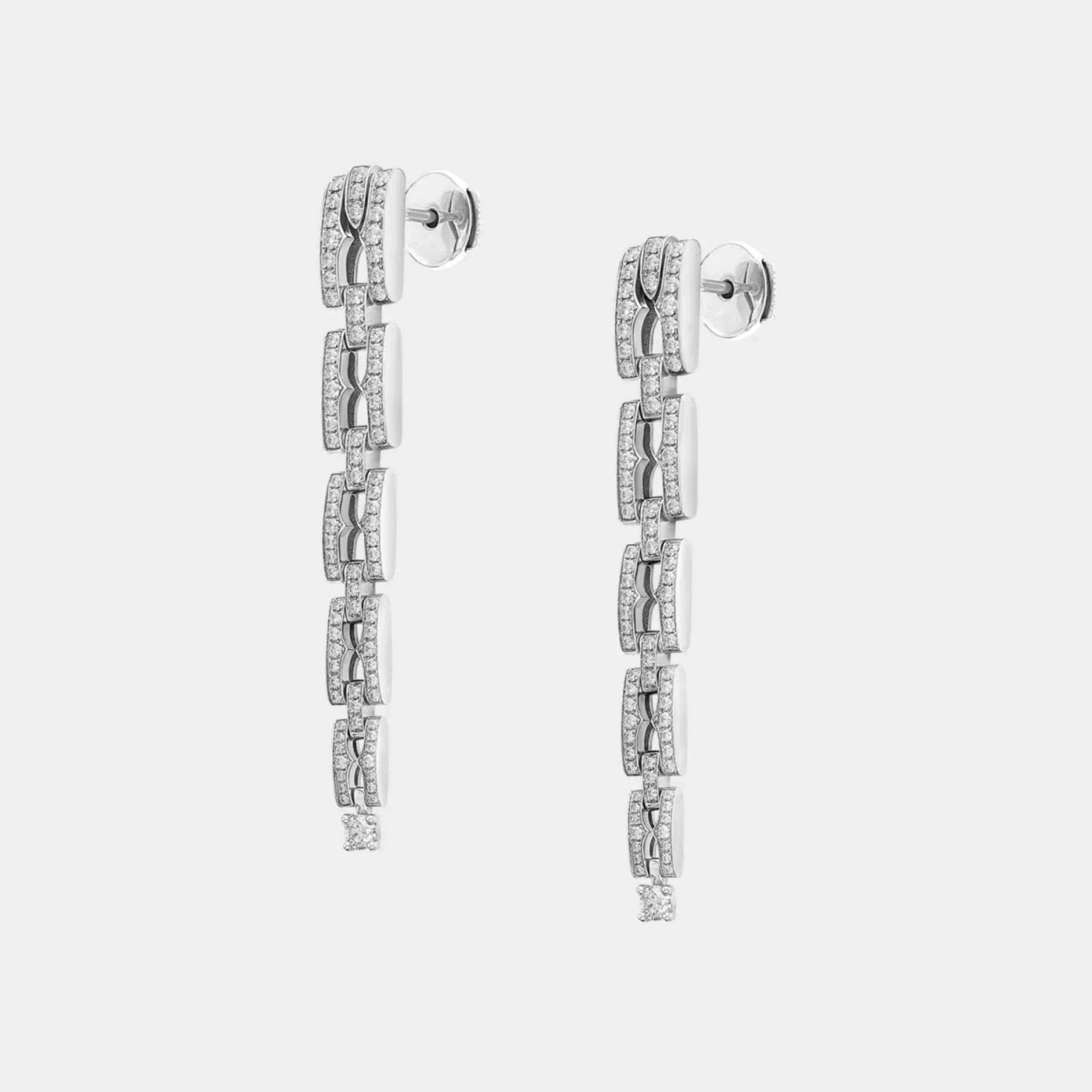 B.zero1 White Gold Earrings - Pavé Diamonds - Image 2