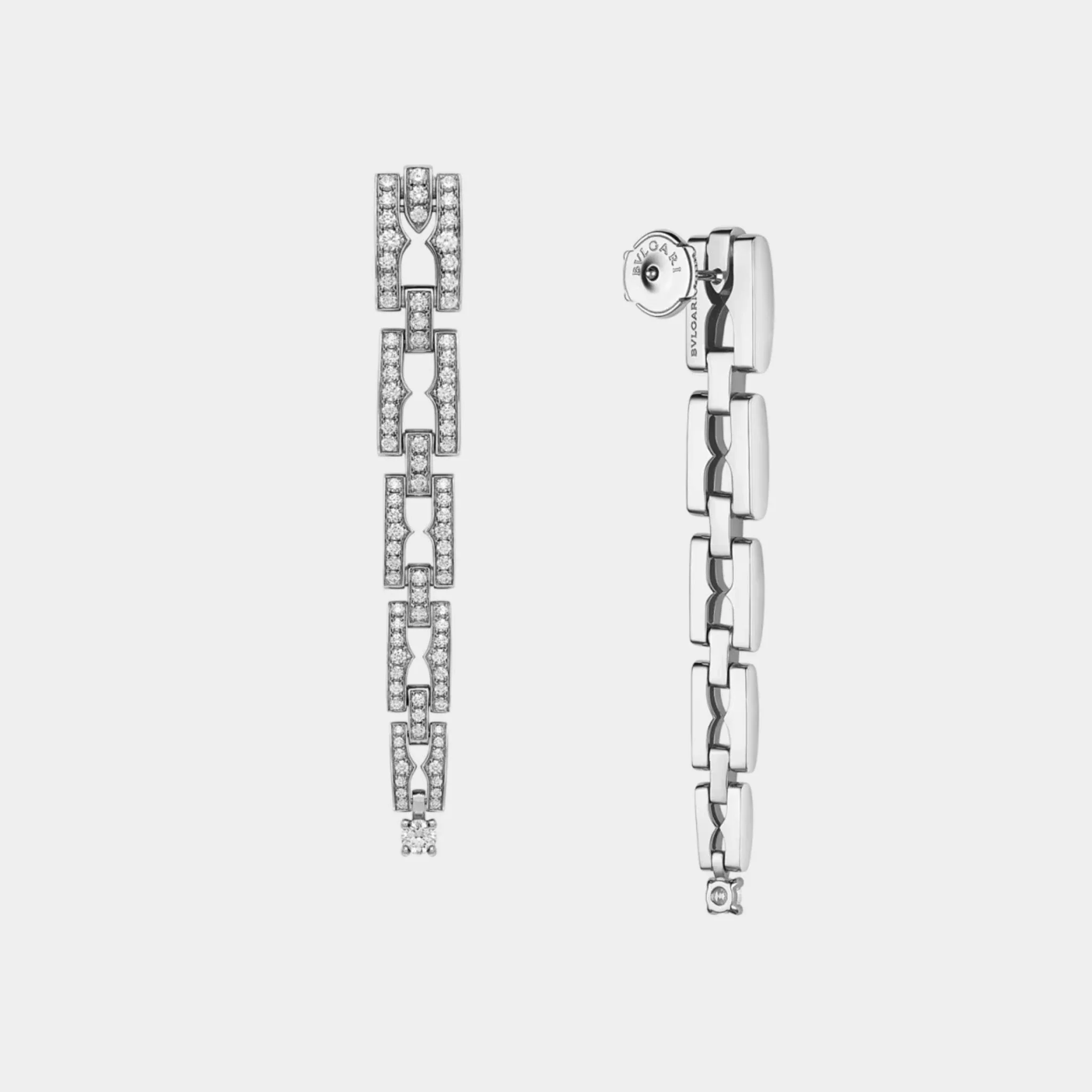 B.zero1 White Gold Earrings - Pavé Diamonds - Image 3