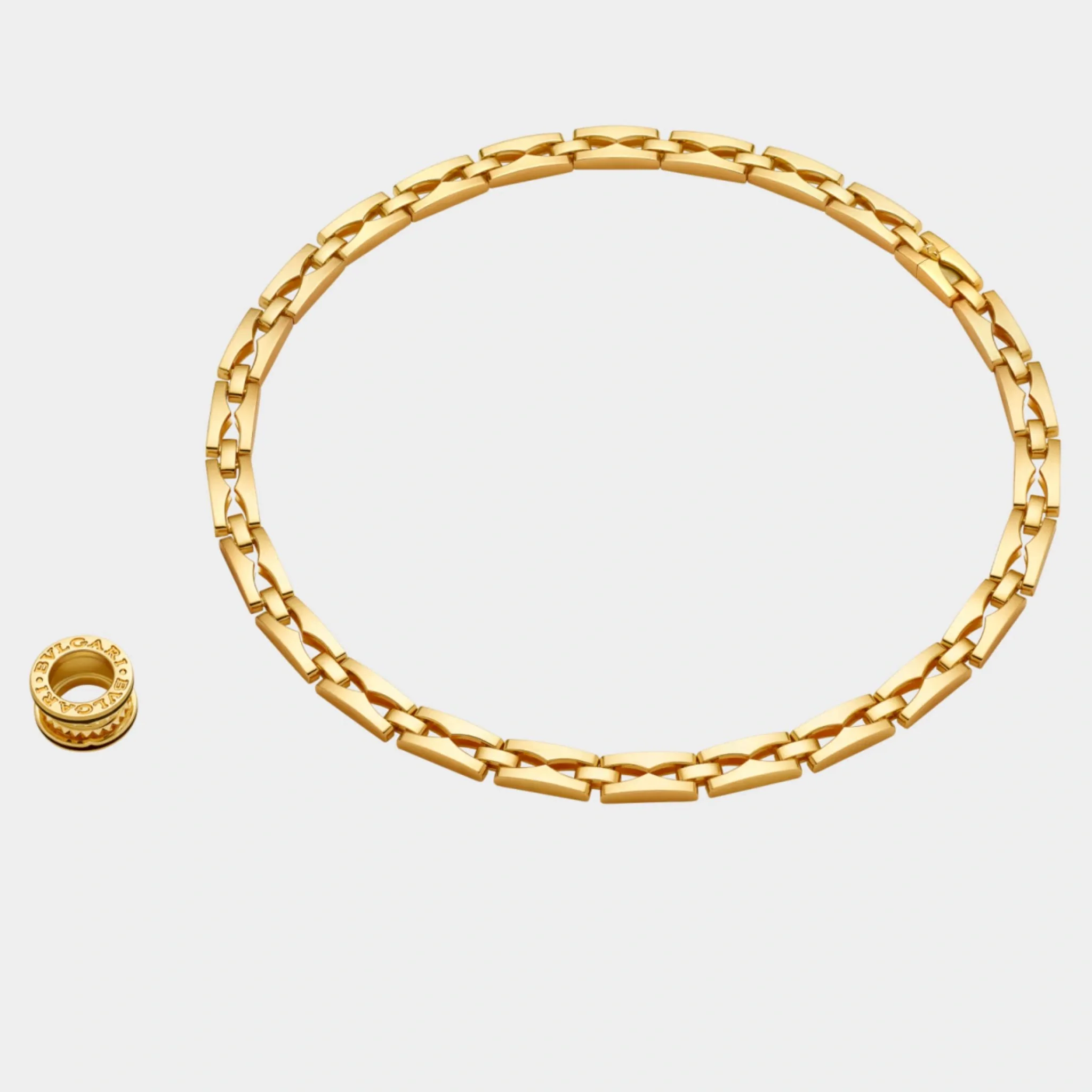 B.zero1 Yellow Gold Necklace studded pendant/black ceramic - Image 3