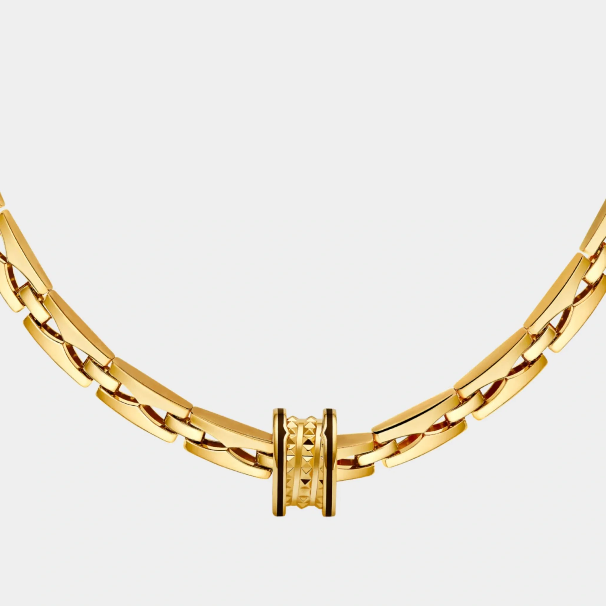 B.zero1 Yellow Gold Necklace studded pendant/black ceramic - Image 6