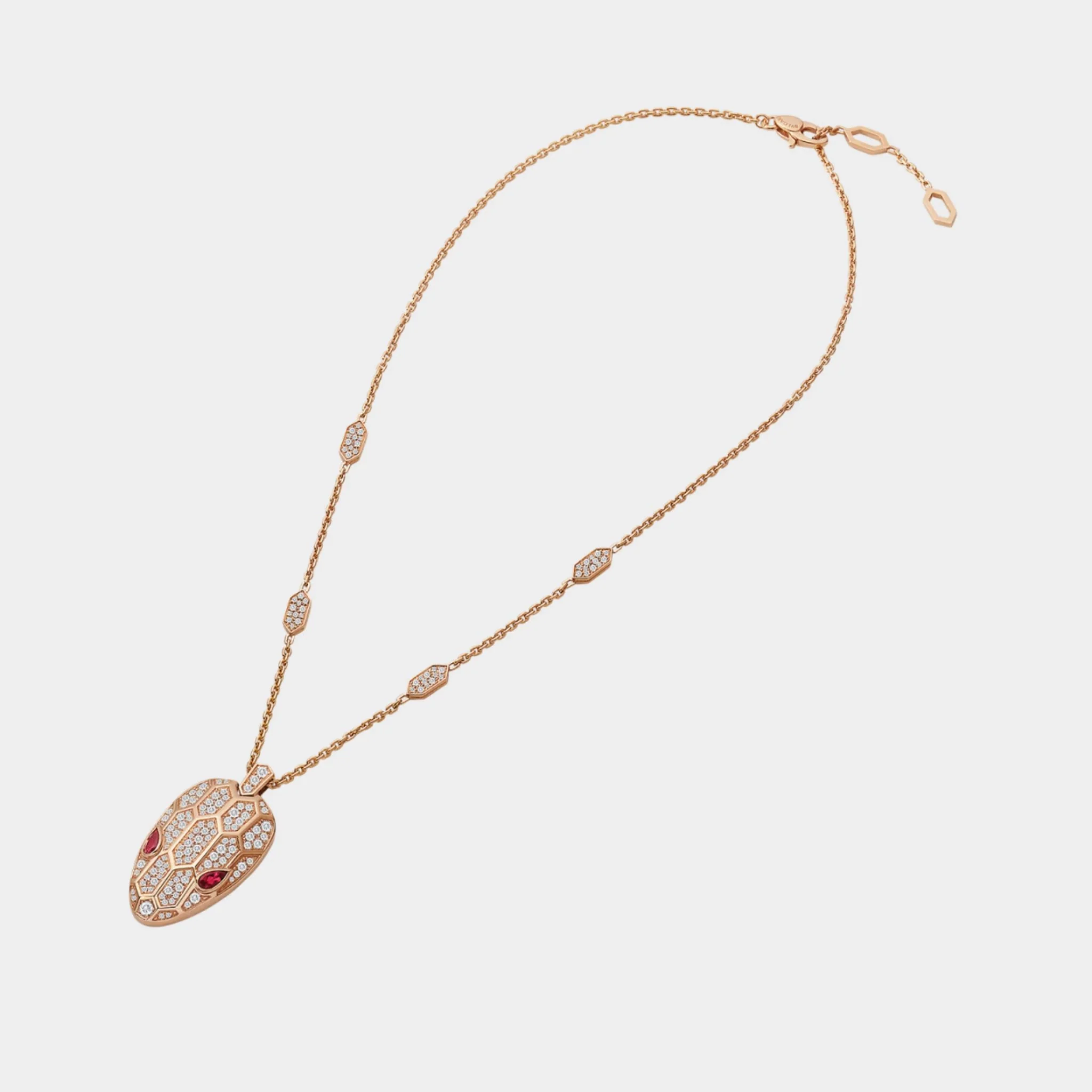 Serpenti Rose Gold Necklace Rubellite - Image 2