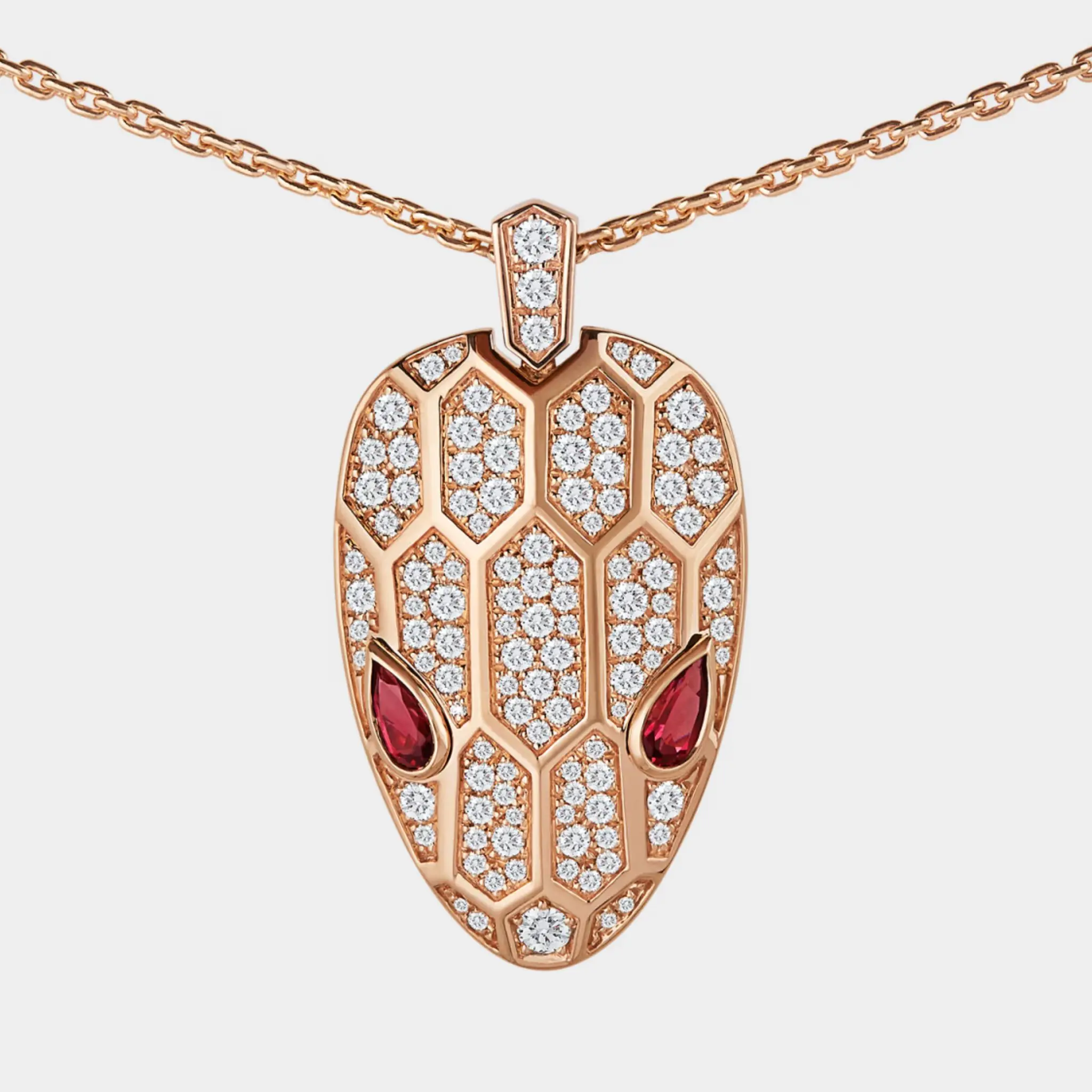 Serpenti Rose Gold Necklace Rubellite - Image 3