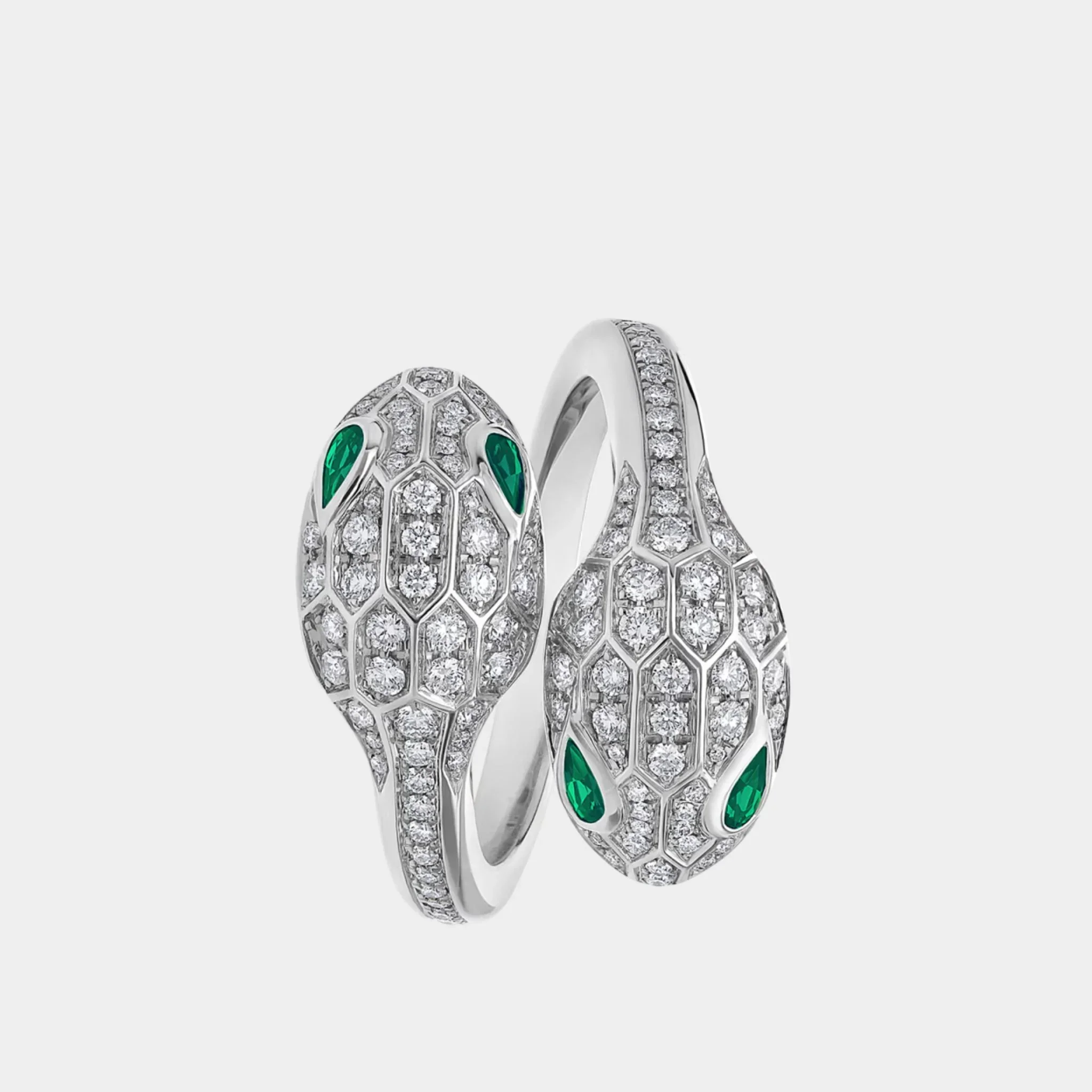 Serpenti Seduttori Diamond Ring With Gems