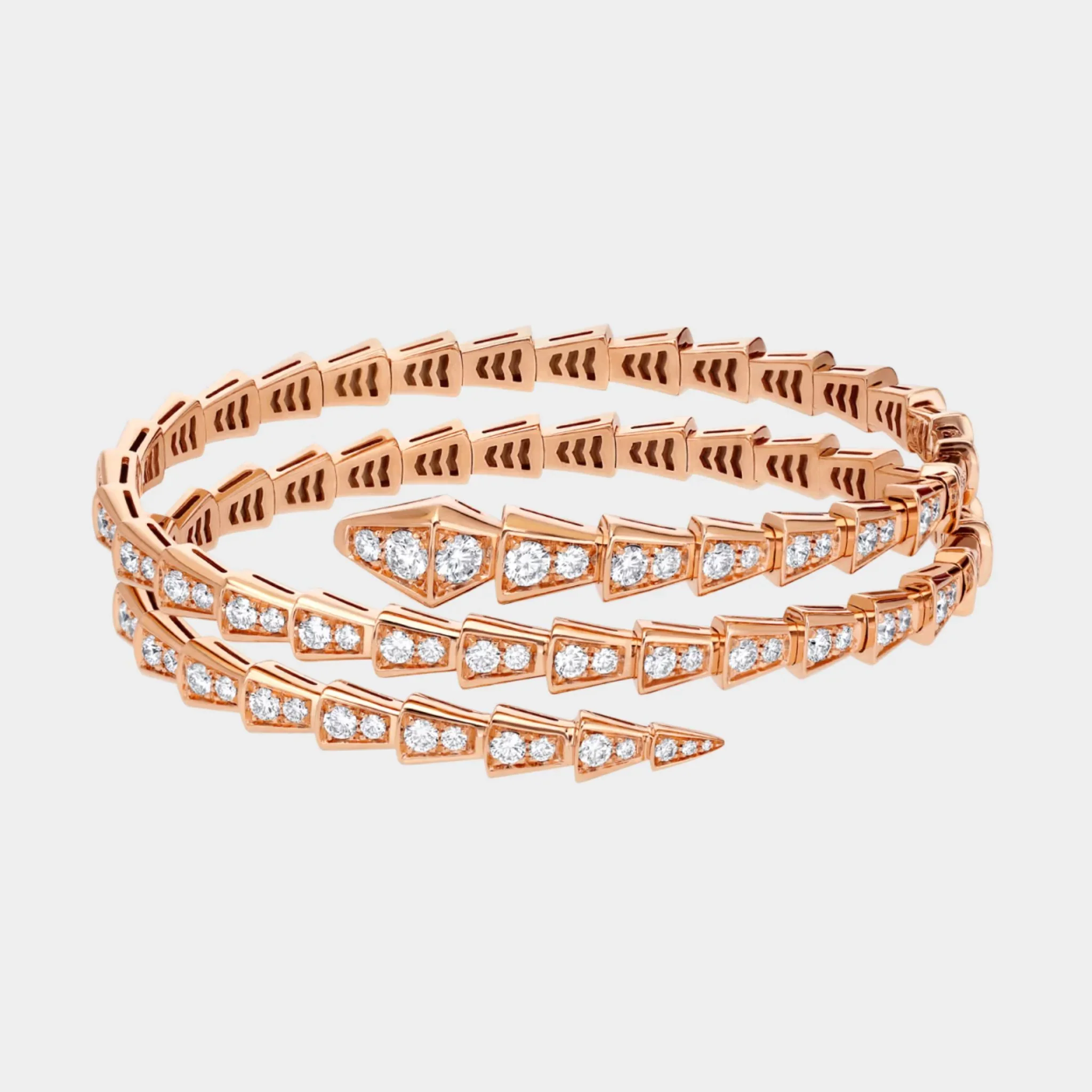 Serpenti Viper Diamond Bracelet 2 Loops - Image 2