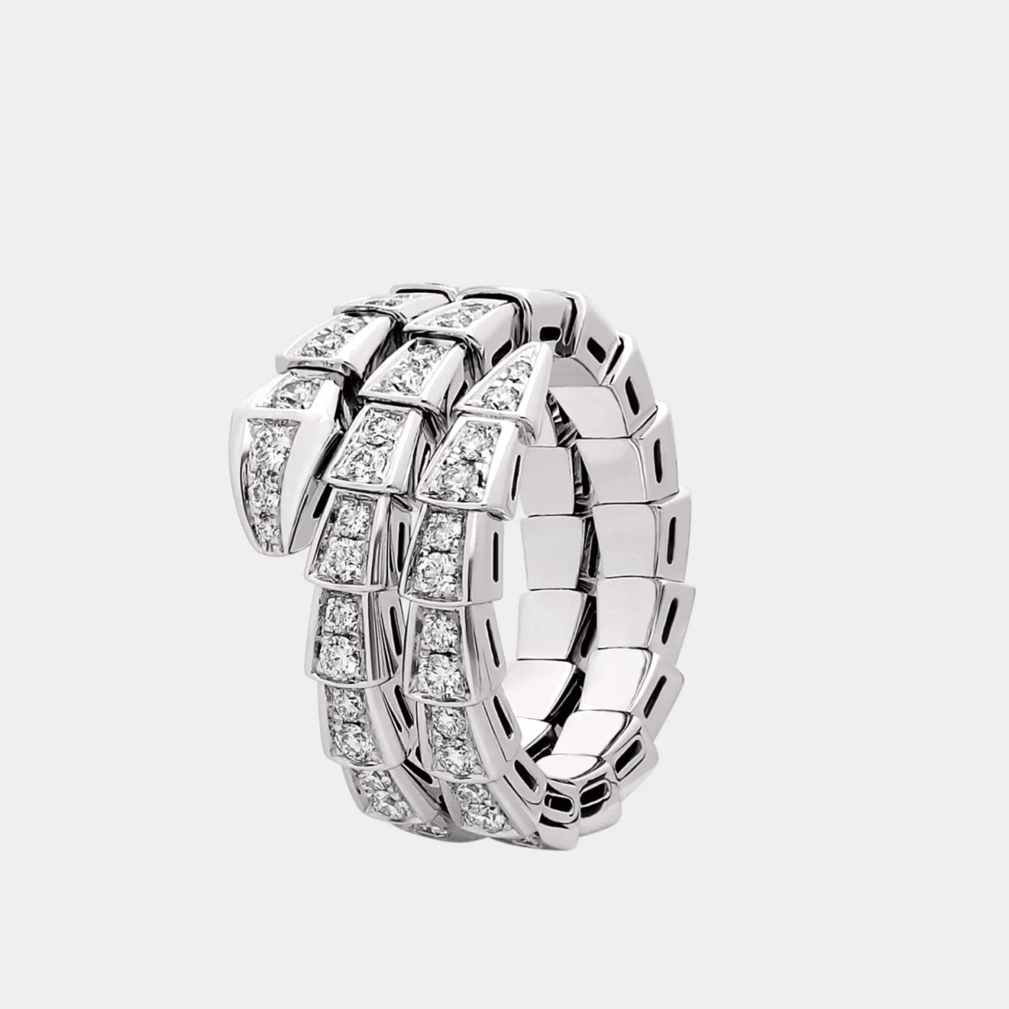 Serpenti Viper Diamond Ring 2 Loops - Image 3