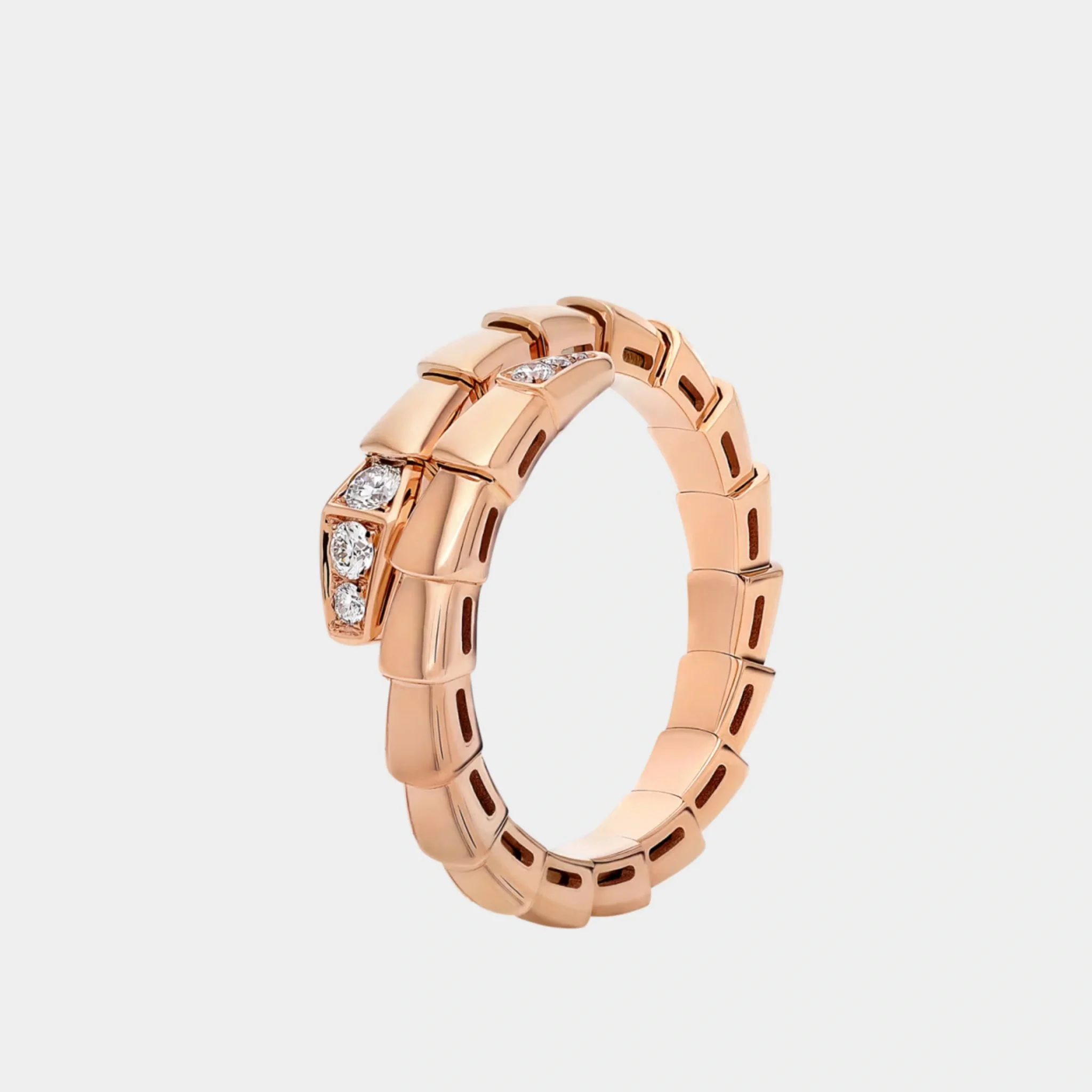 Serpenti Viper Ring 1 Loop with Diamonds - Image 6