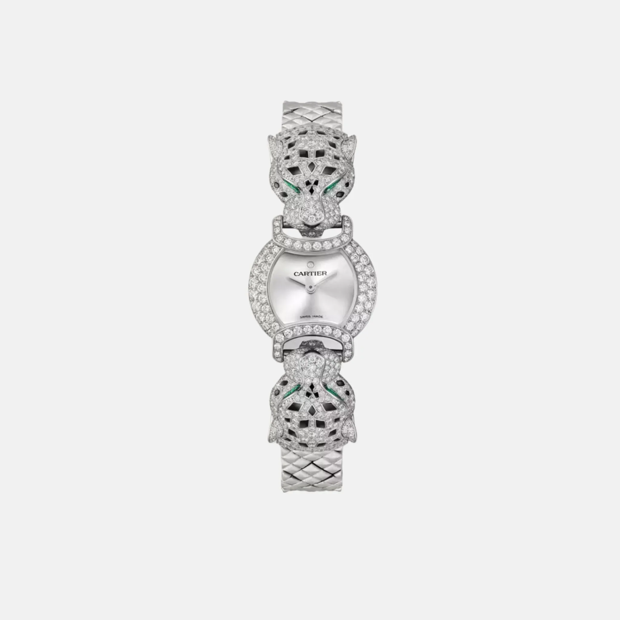 Panthere Rhodium White Gold Diamond Double Panther Heads HPI01533
