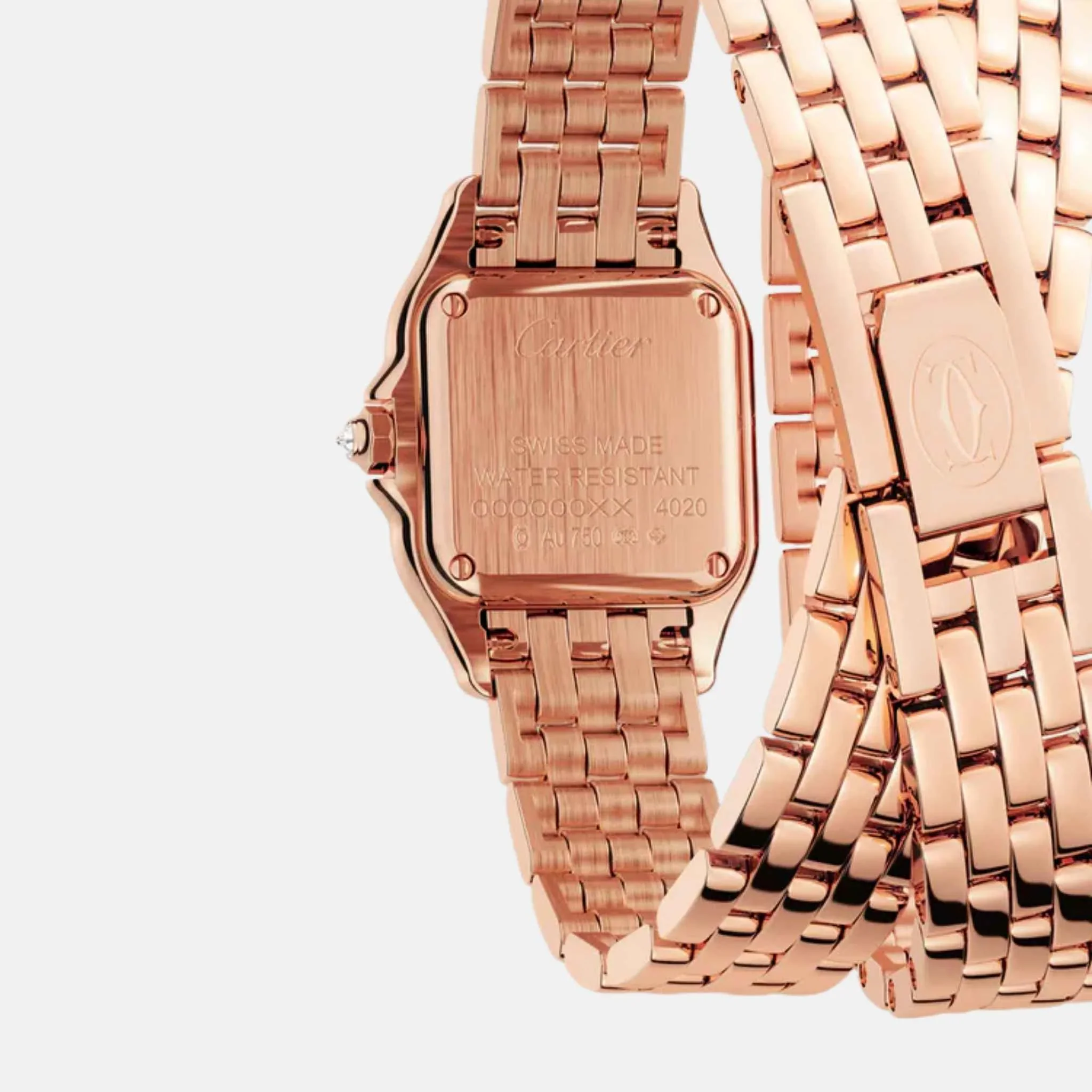 Panthere Small Model Rose Gold Double Loop Diamond WJPN0014 - Image 2