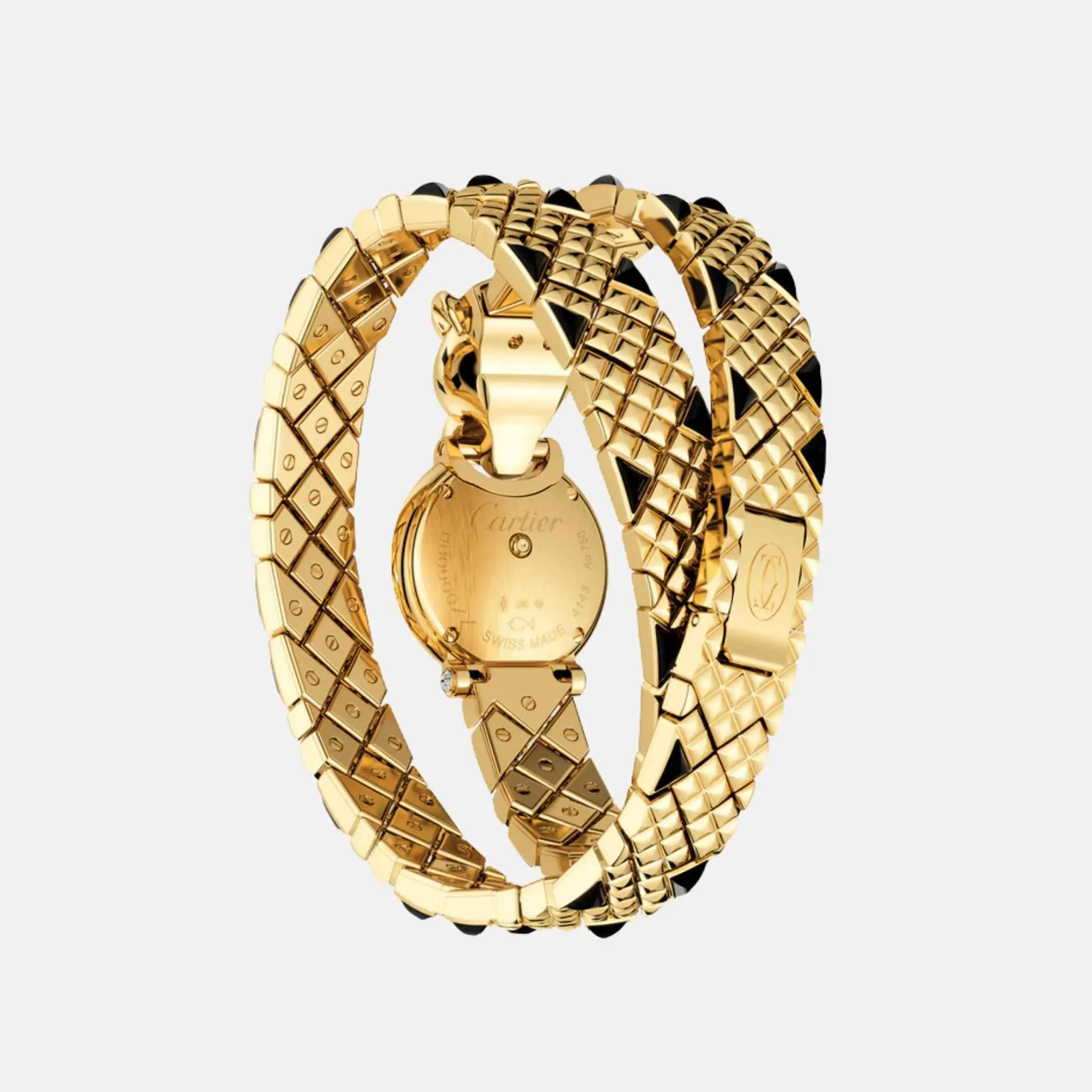 Panthere Yellow Gold Diamond Panther Head Double Loop HPI01382 - Image 2