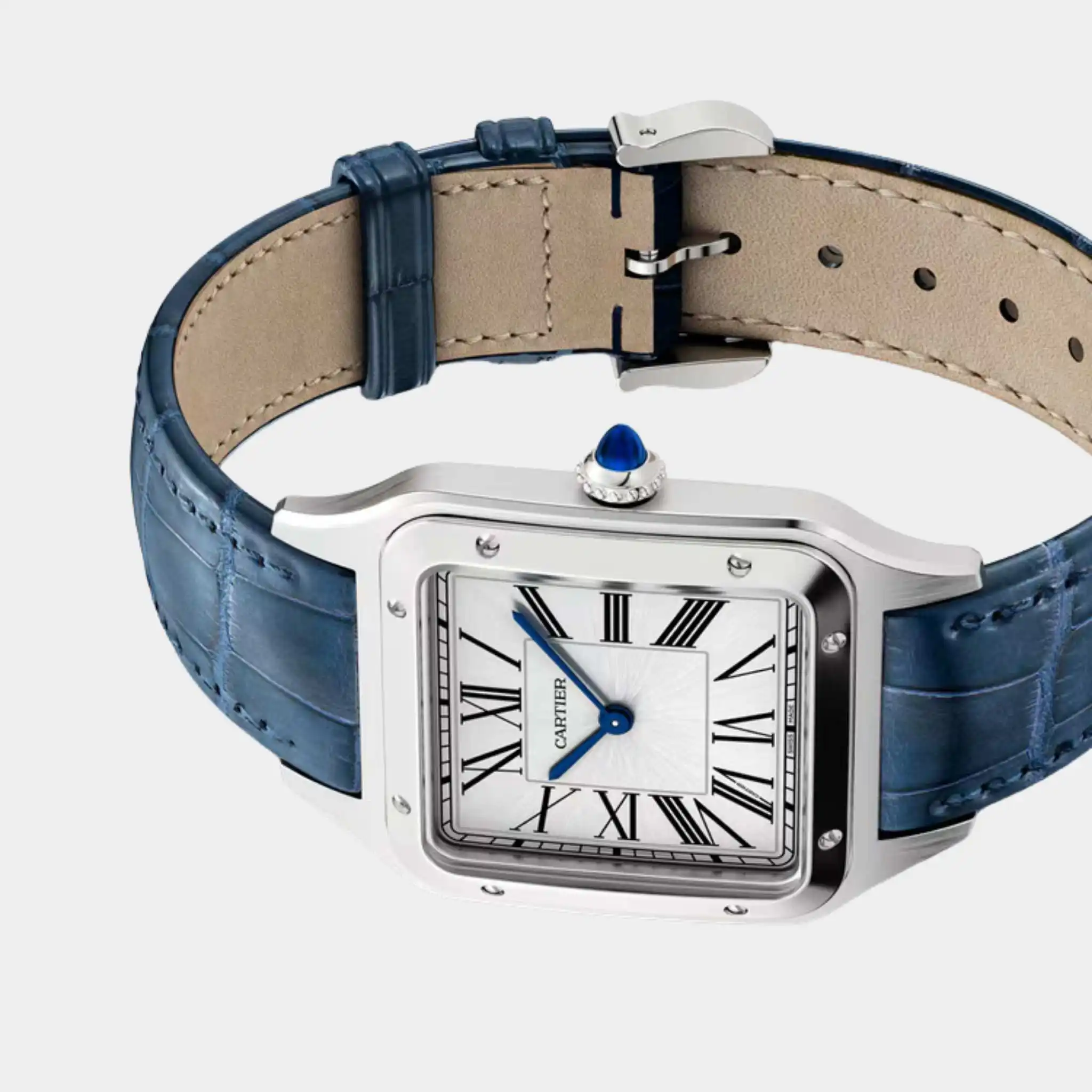 Santos-Dumont Steel - Leather Small Model  WSSA0086 - Image 3
