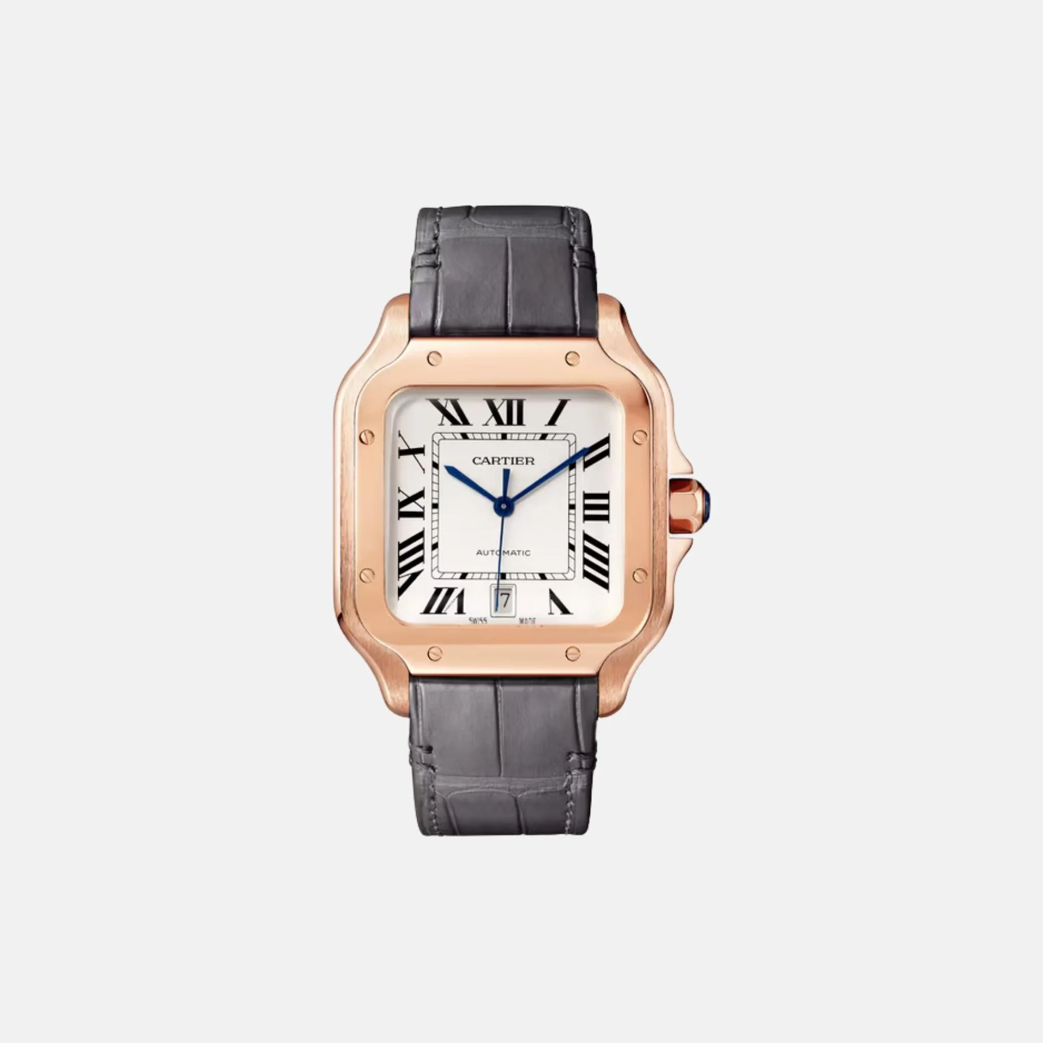 Santos Large Model 18K Rose Gold Automatic WGSA0019