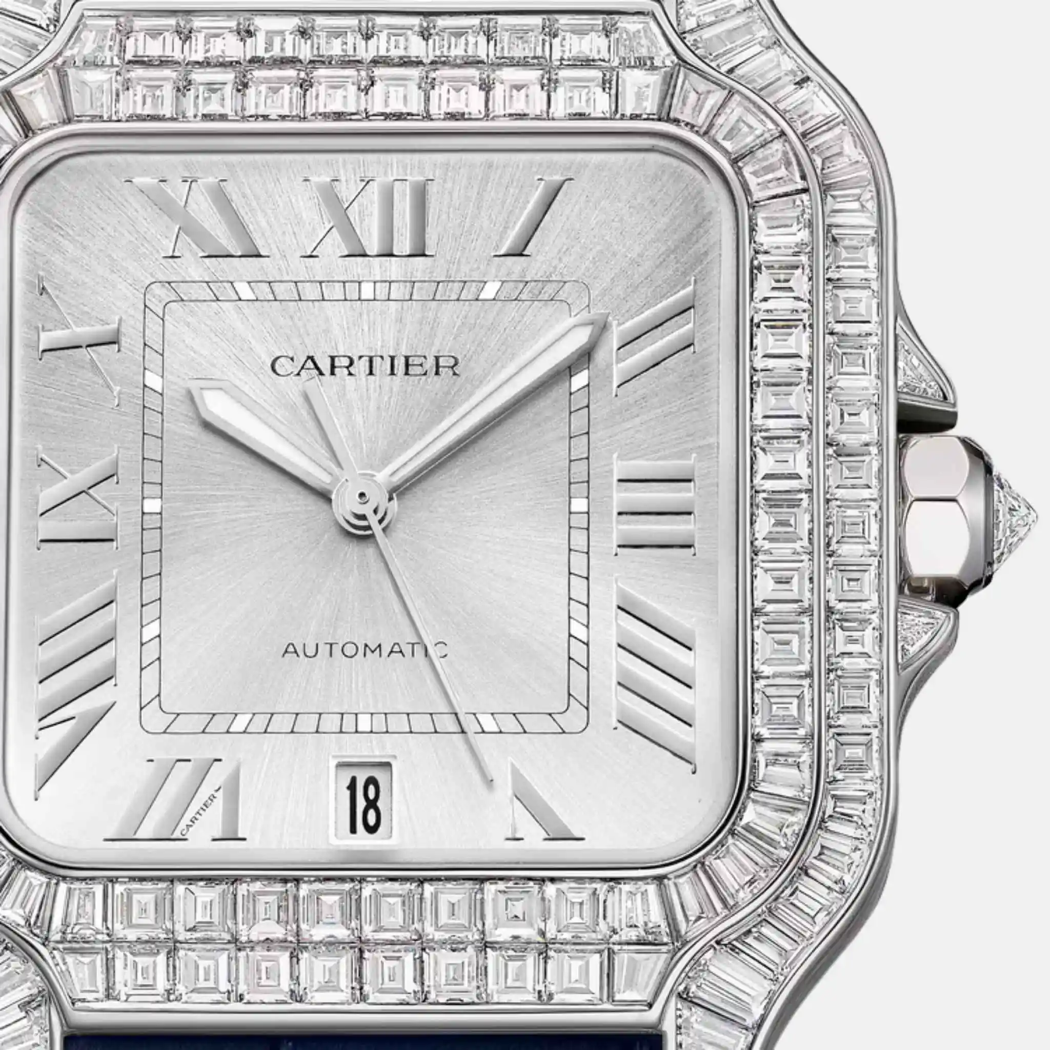 Santos Large Model Rhodium White Gold Diamond Set HPI01687 - Image 2