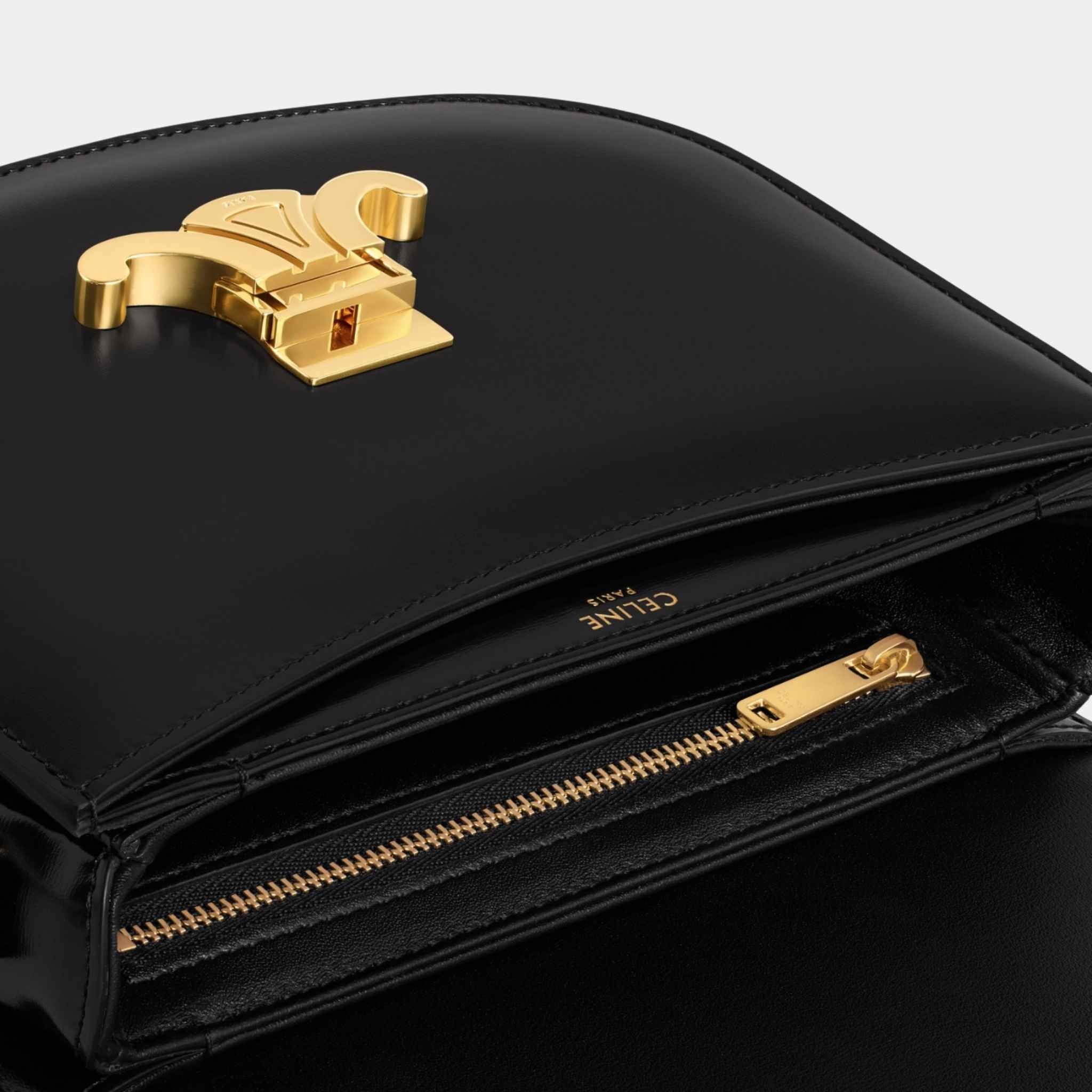 Besace Clea In Shiny Calfskin Handbag - Image 3
