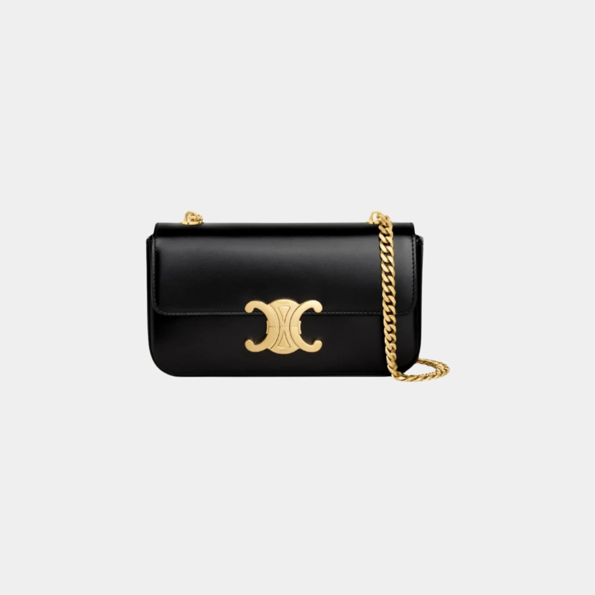 Chain Shoulder Bag Claude In Shiny Calfskin Handbag