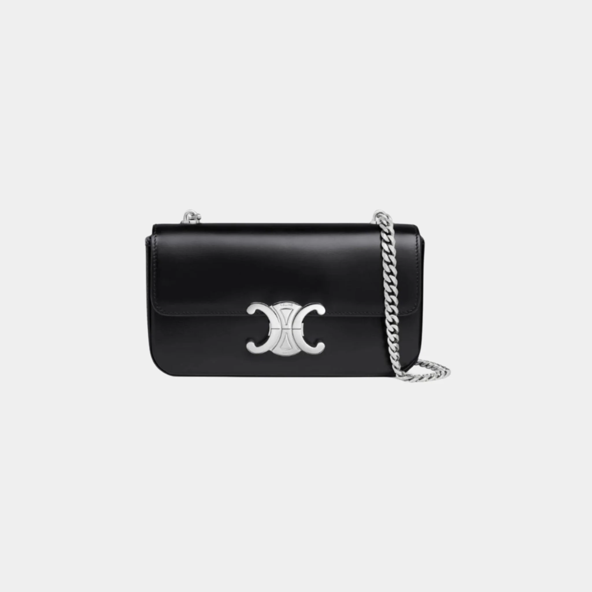 Chain Shoulder Bag Claude In Shiny Calfskin Handbag - Image 4