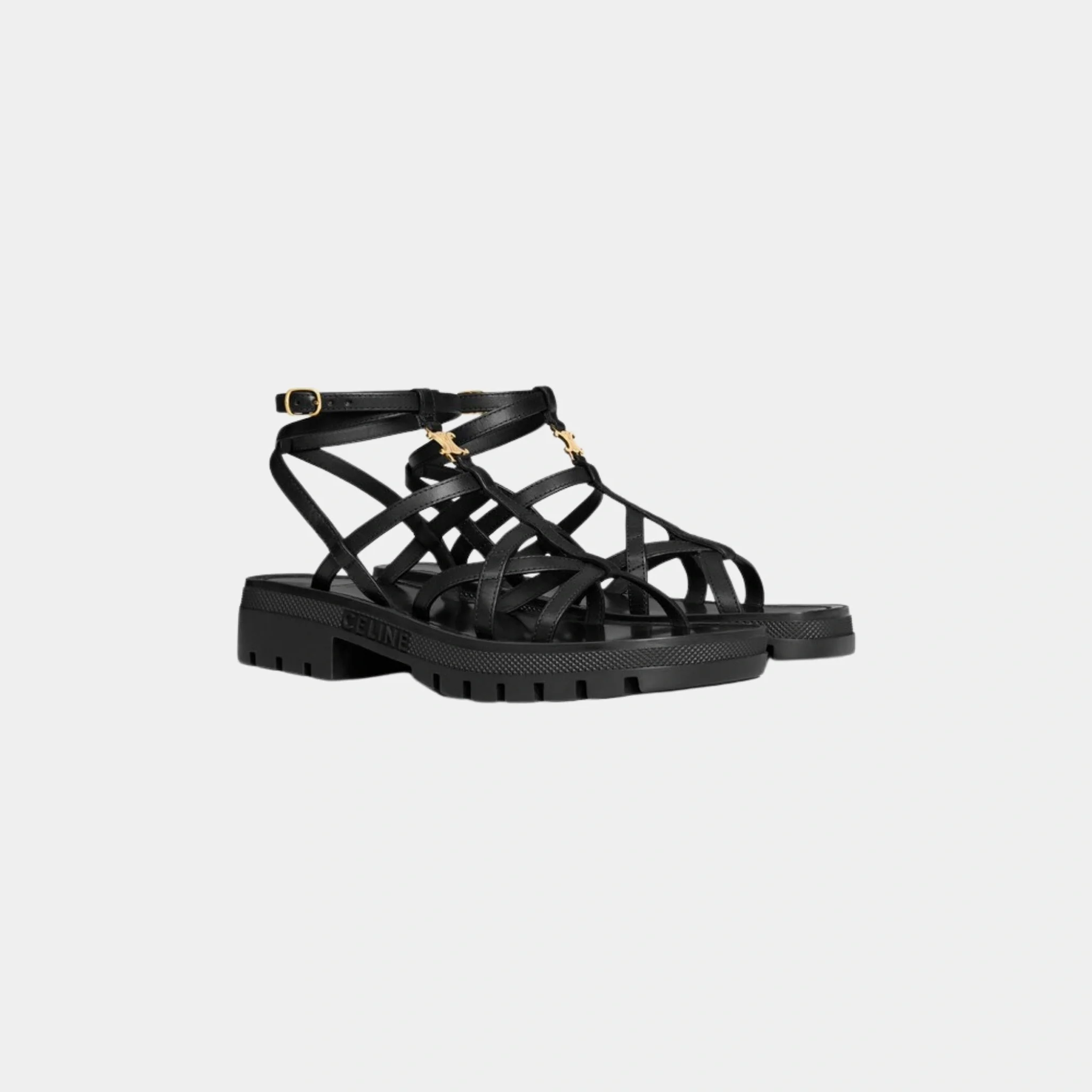 Celine Clea Triomphe Strappy Sandal in Calfskin - Image 2