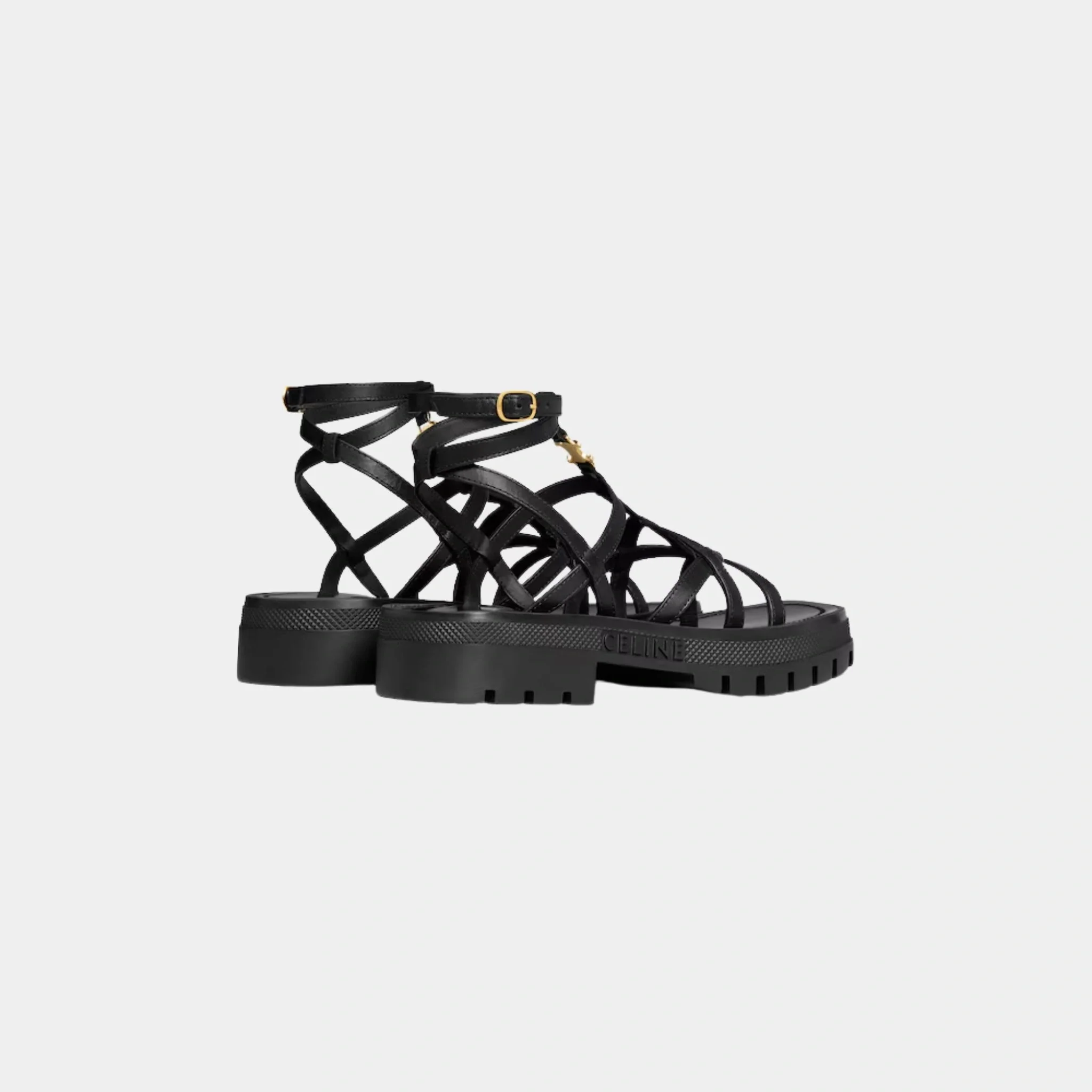 Celine Clea Triomphe Strappy Sandal in Calfskin - Image 3