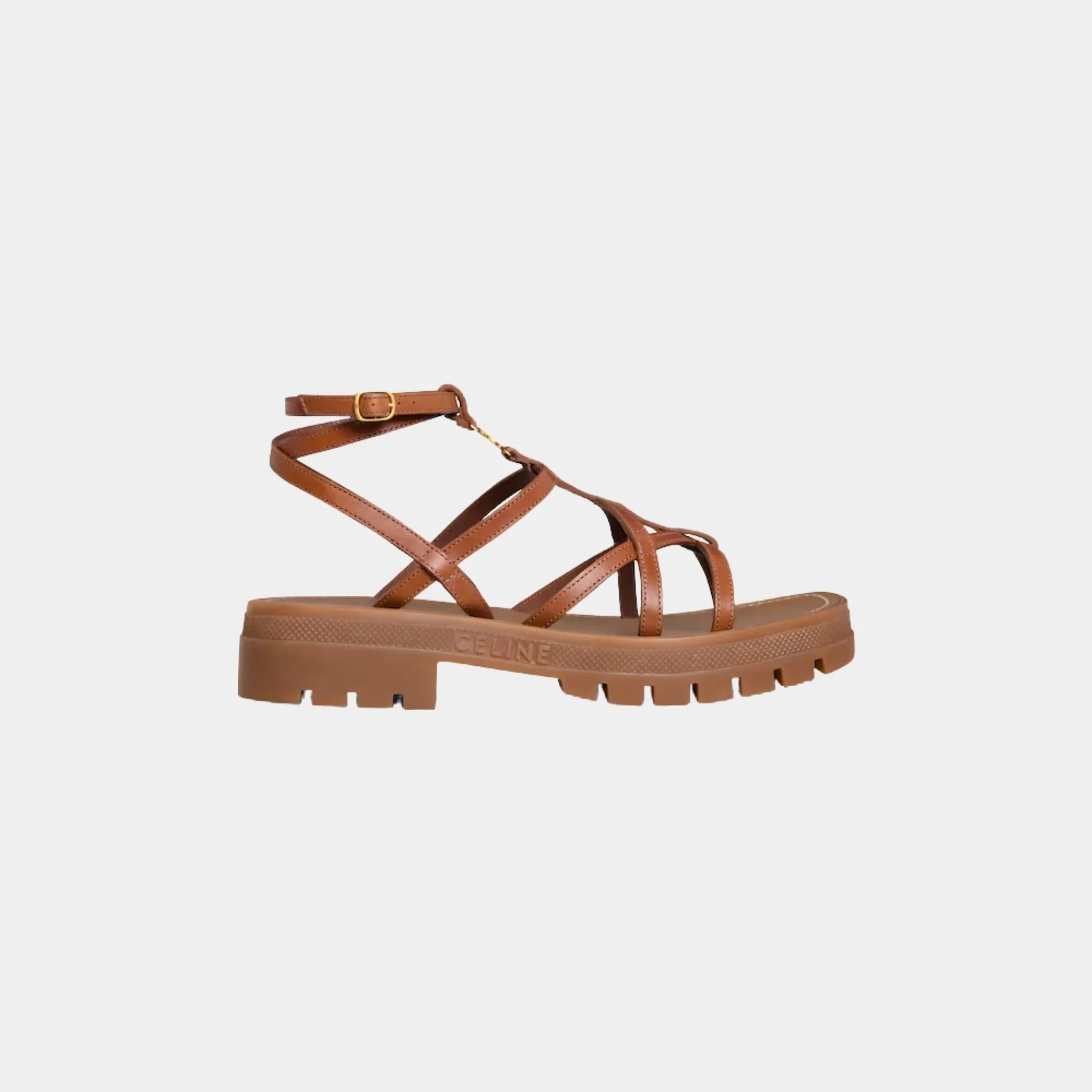 Celine Clea Triomphe Strappy Sandal in Calfskin - Image 4