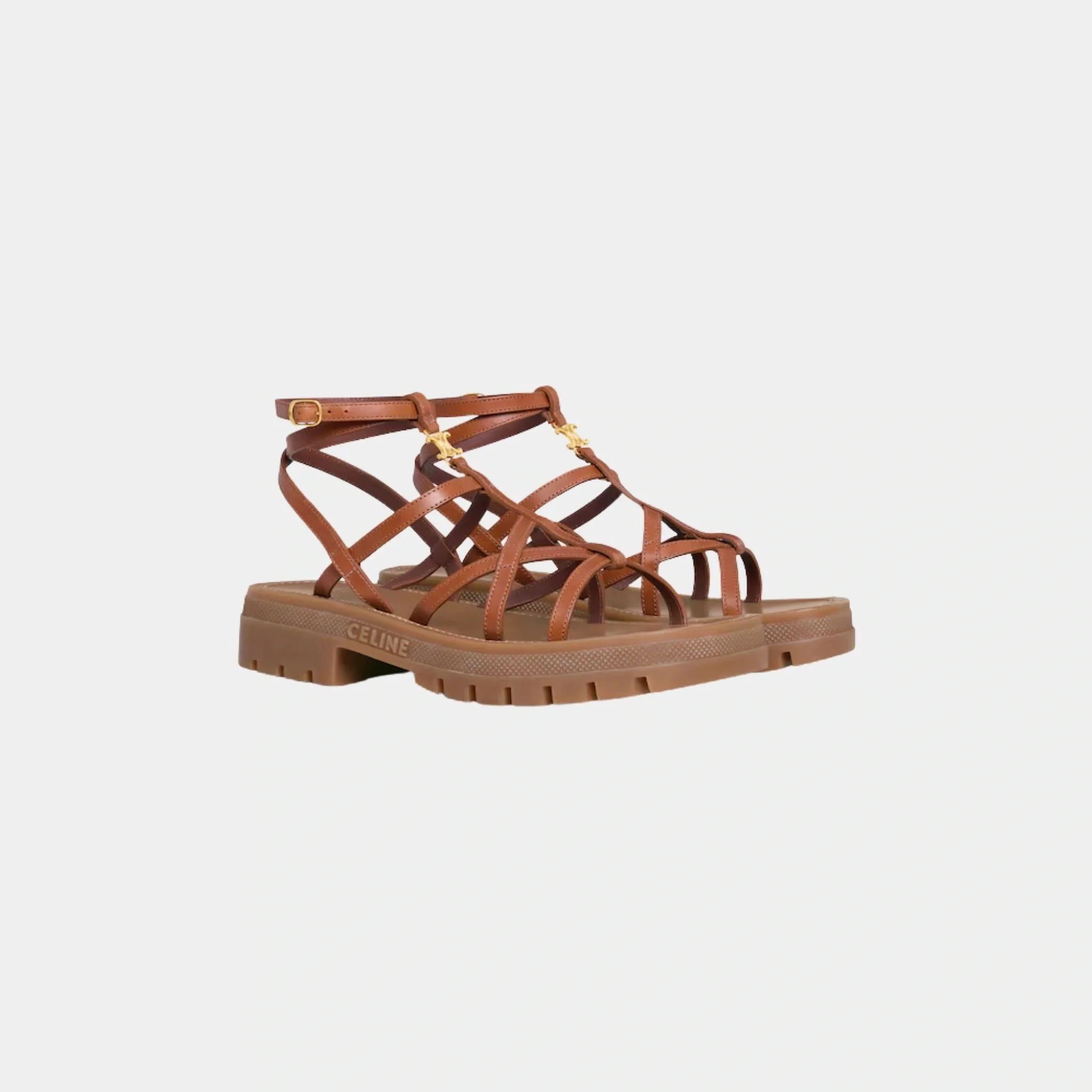 Celine Clea Triomphe Strappy Sandal in Calfskin - Image 5