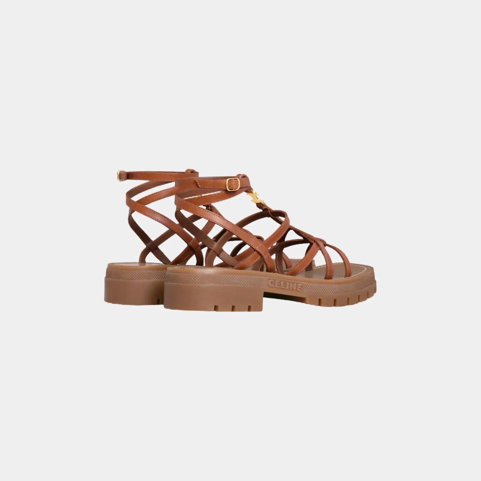 Celine Clea Triomphe Strappy Sandal in Calfskin - Image 6