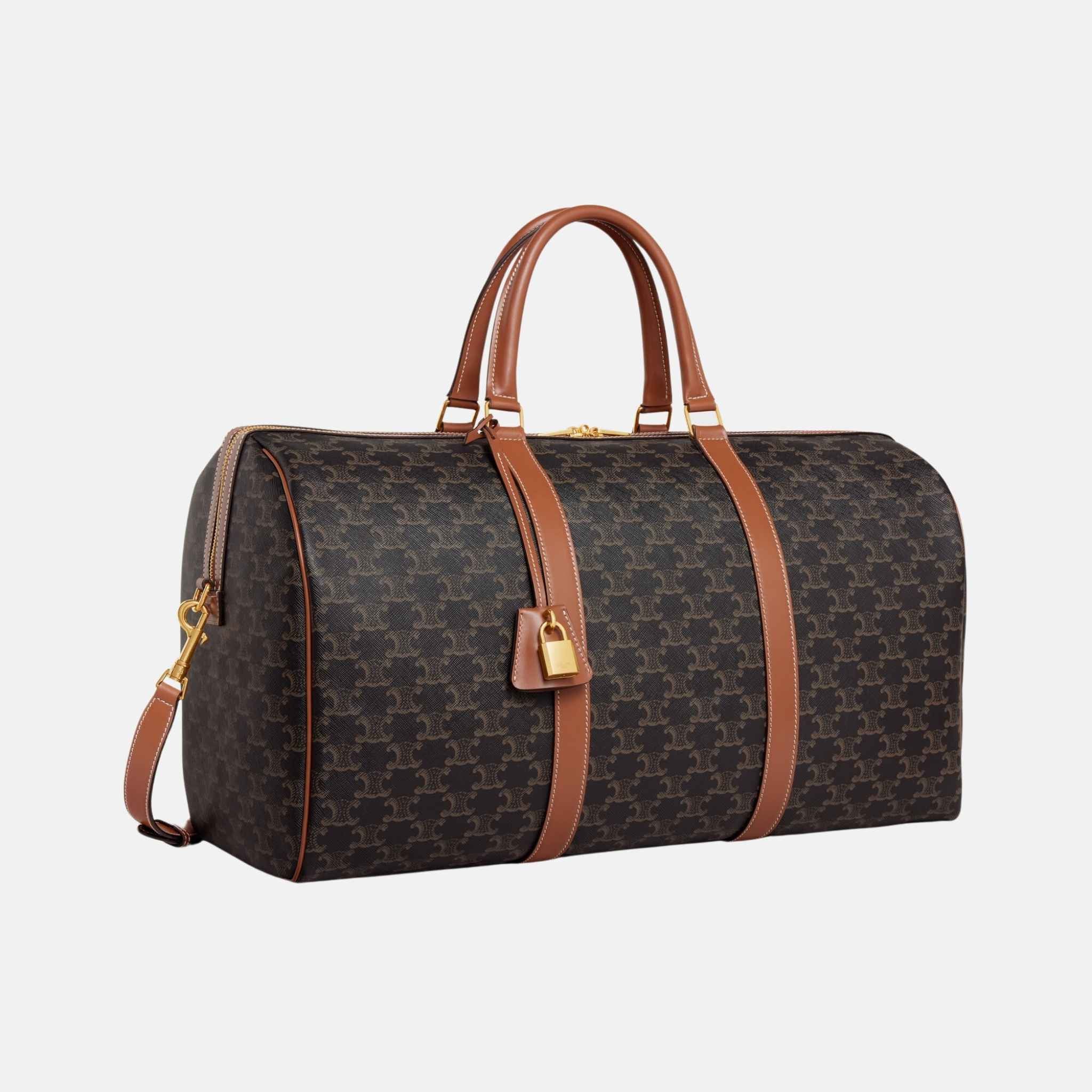 Large Travel Bag In Triomphe Canvas And Calfskin - Image 2