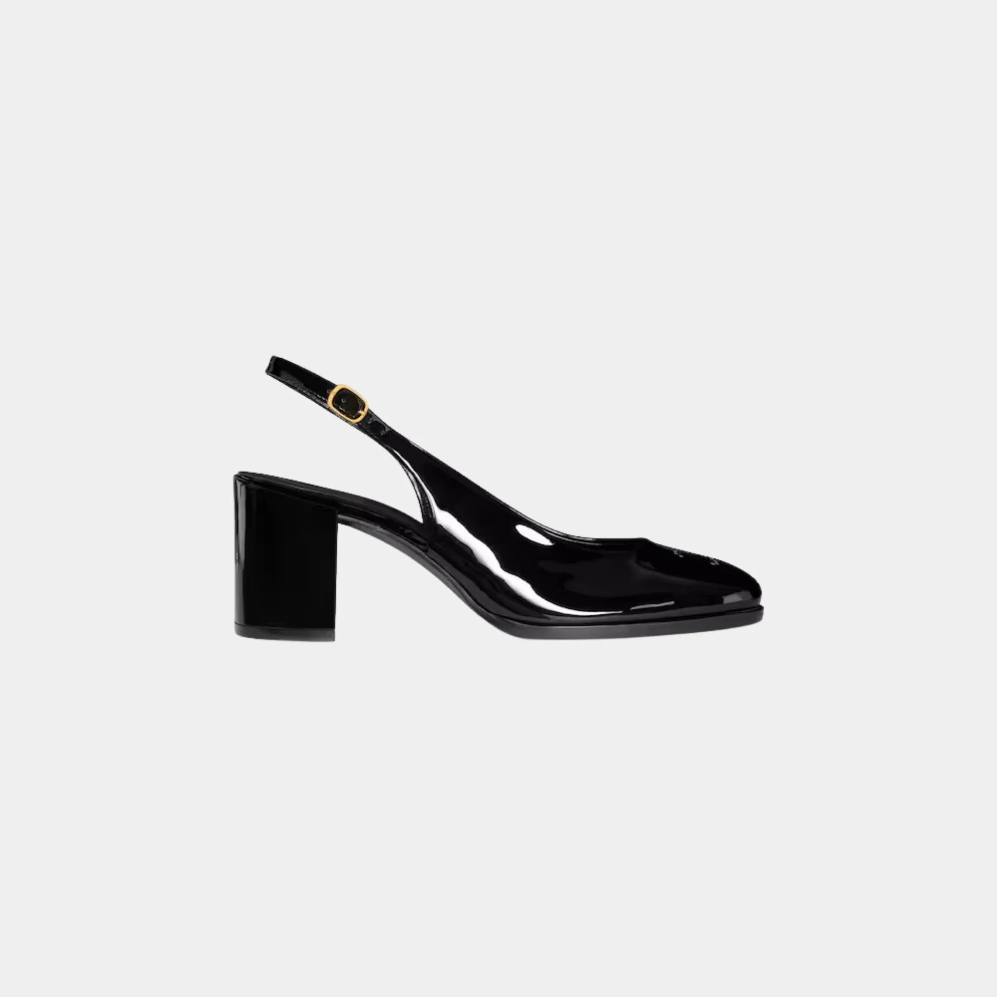 Celine Lily Perforated Triomphe Slingback in Patent Calfskin - Image 3